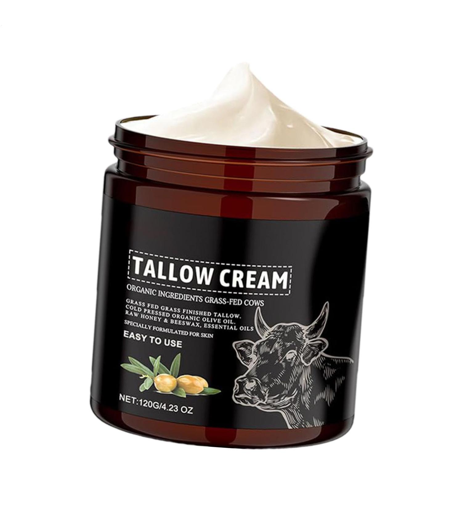 zjhukfmc 120g of organic beef tallow cream beef tallow cream for skin care beef honey balm grass-based moisturizing sebum elastic body cream sebum cream - Buy Online on GoSupps.com