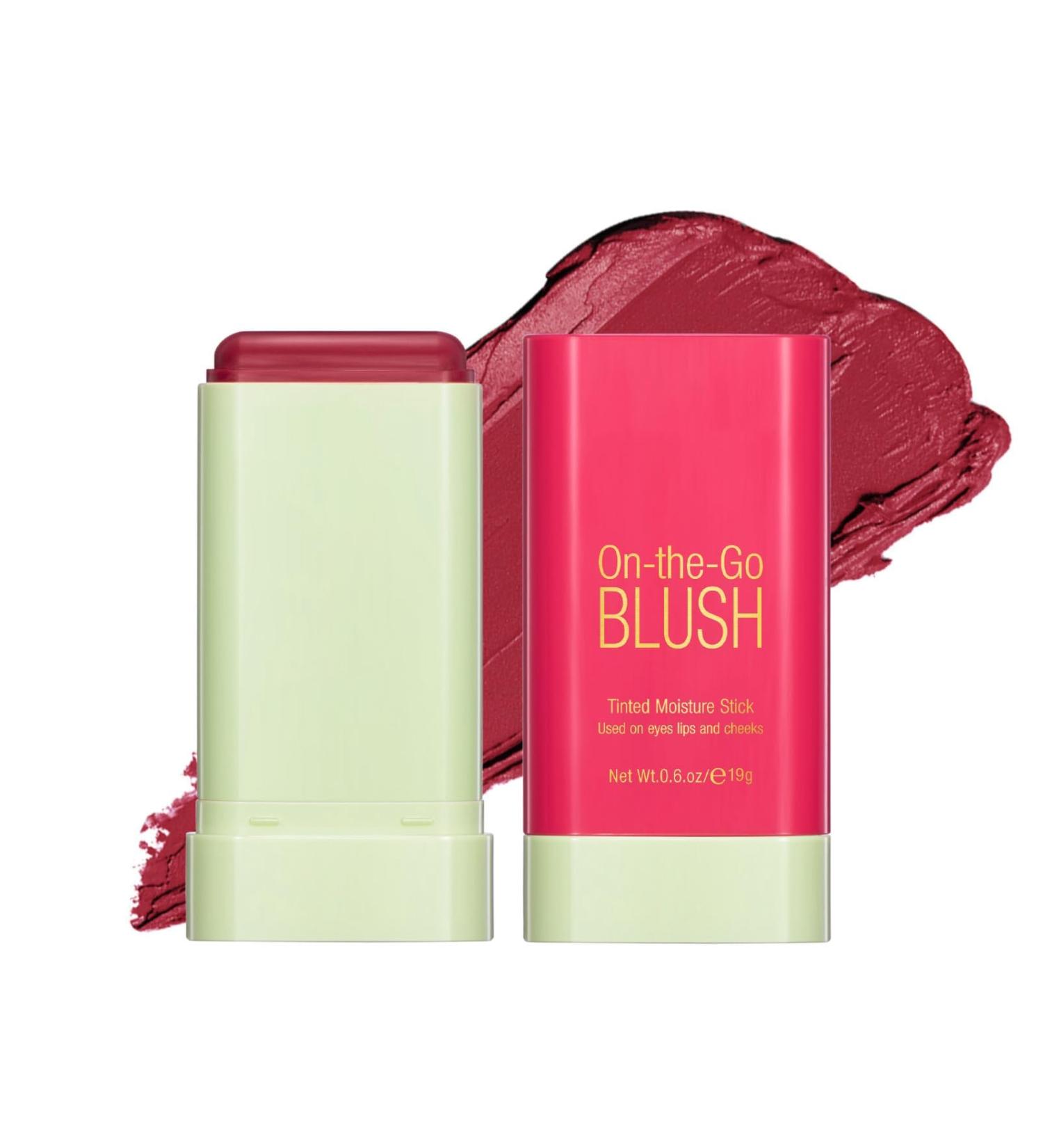 Blushes for Cheeks Makeup Eyes and Lips 3-in-1 Multi-Use Blush Stick Long-Lasting Moisturizing and Blendable for a Natural Look (Bright Red) - Buy Online on GoSupps.com