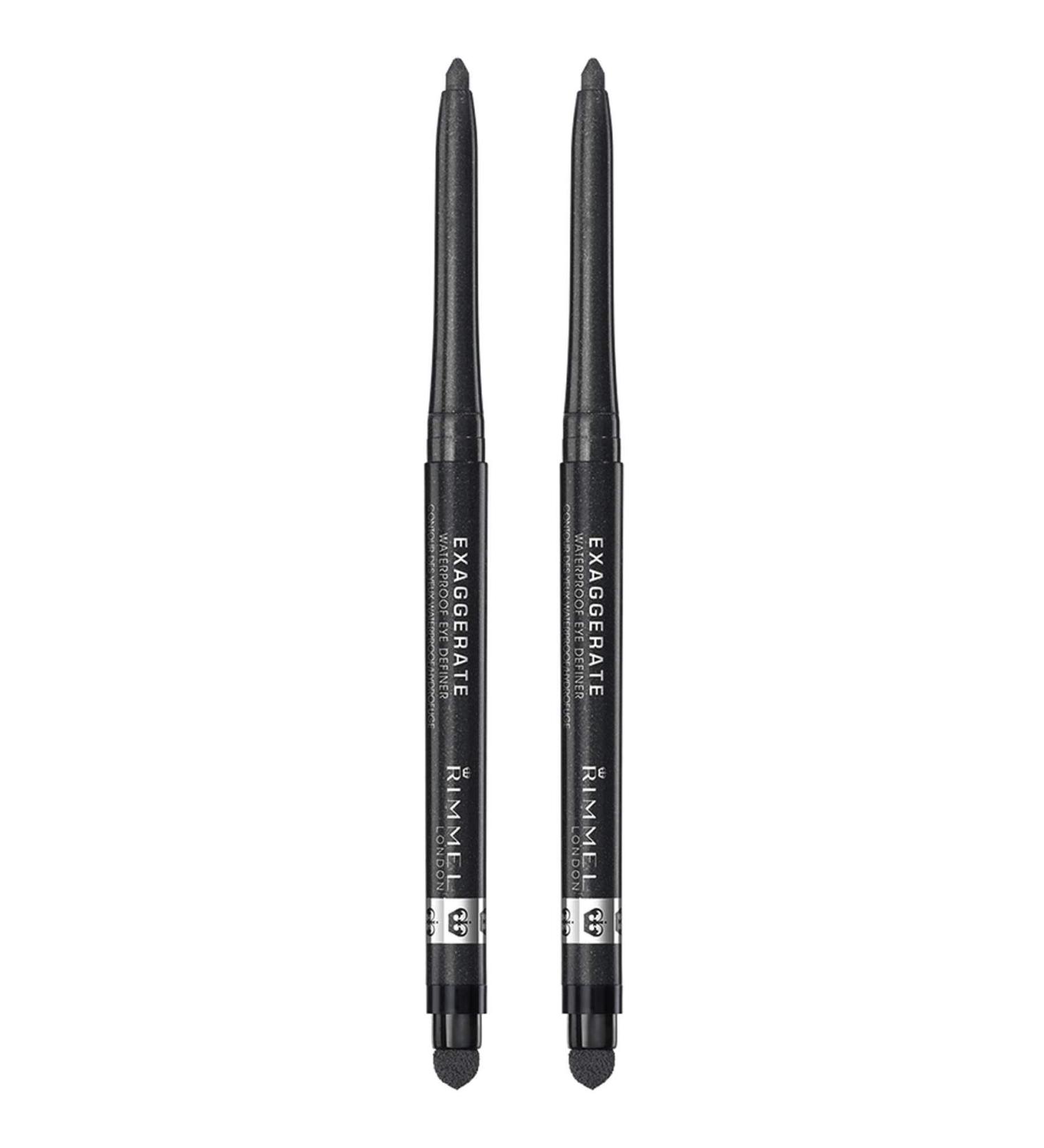 Rimmel Exaggerate eye definer  starlit black  Pack of 2 2 Count (Pack of 1) Starlit Black