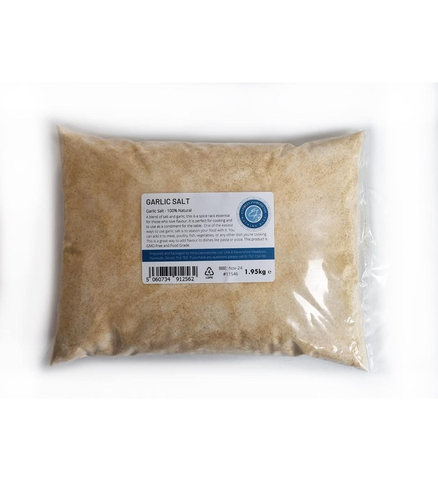 Entirely Ingredients Garlic Salt 1.95kg - Selected for Premium Quality - Premium Food Grade - Buy Online on GoSupps.com