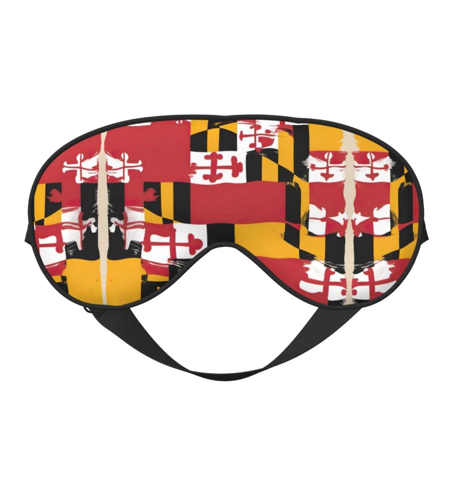 Buy SSIMOO Maryland Flag Eye Mask | Ultra-Soft Light-Blocking for Restful Sleep | International Shipping Available - Buy Online on GoSupps.com