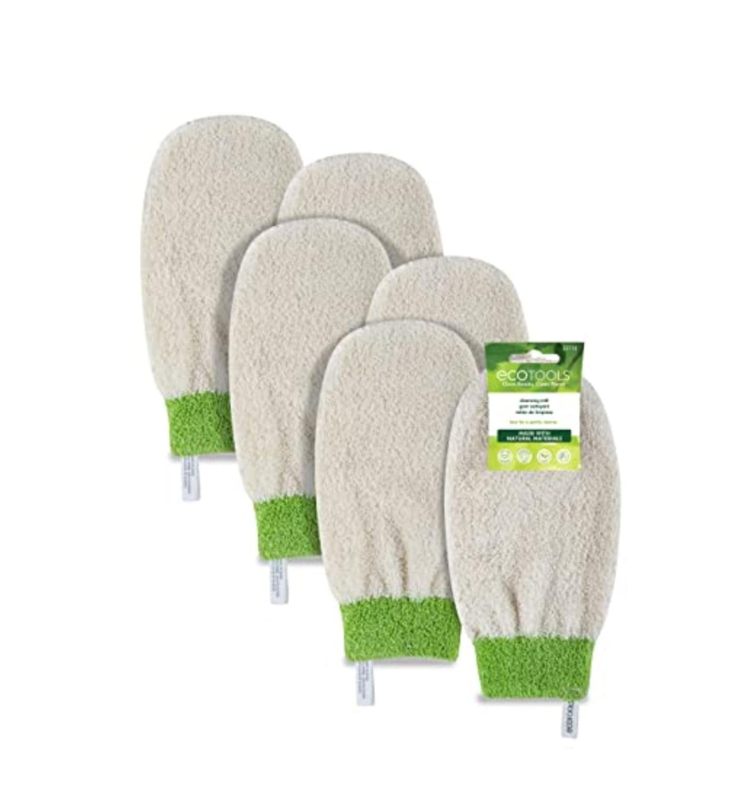 EcoTools Exfoliating Mitt Shower Glove | Moderate Exfoliation for Smooth, Streak Free Finish | Self-Tanning Prep & Dead Skin Removal | Elastic Wrist | Sustainable | 6 Count - Buy Online on GoSupps.com