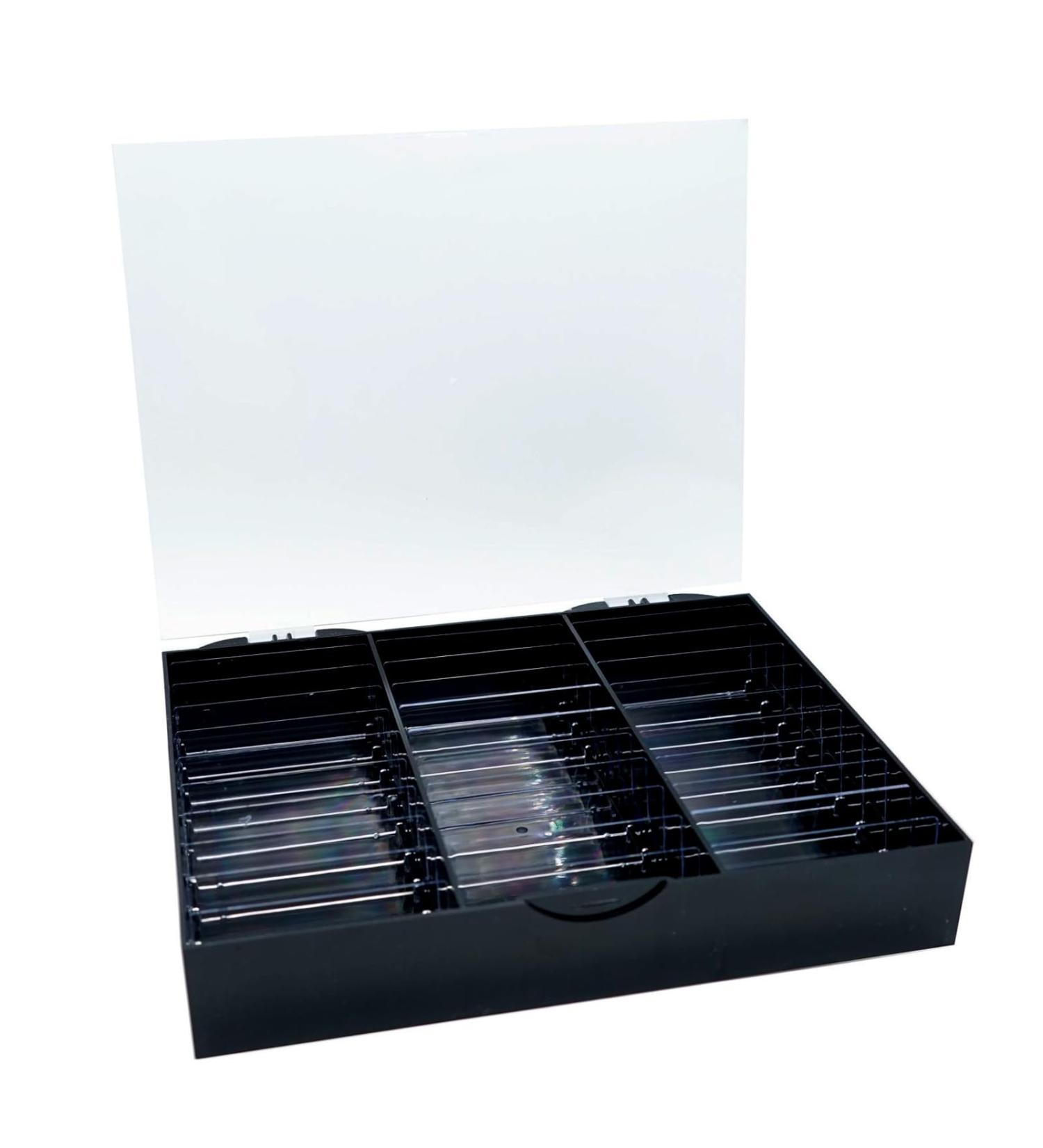 HIOPOIUYT Transparent Dustproof Box For False Nails Art Keep Your Masterpieces Clean Adjustable Dividers Easy To Carry Protective Case For Nail Products Black - Buy Online on GoSupps.com