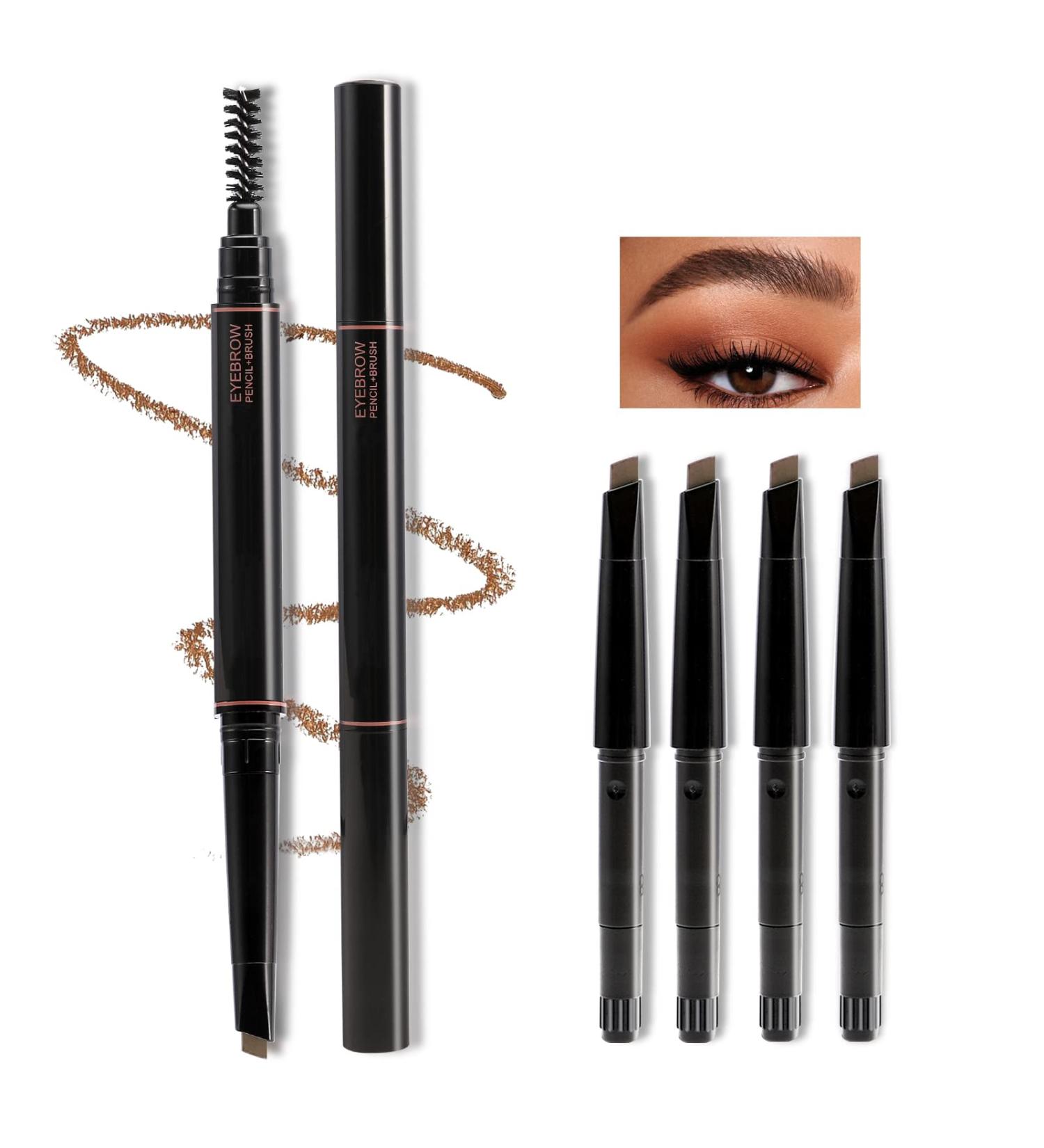 Boobeen Brow Definer Pencil Set - Waterproof Double-Headed Eyebrow Pencil with 4 Refills, Long Lasting Brown Shade - Buy Online on GoSupps.com
