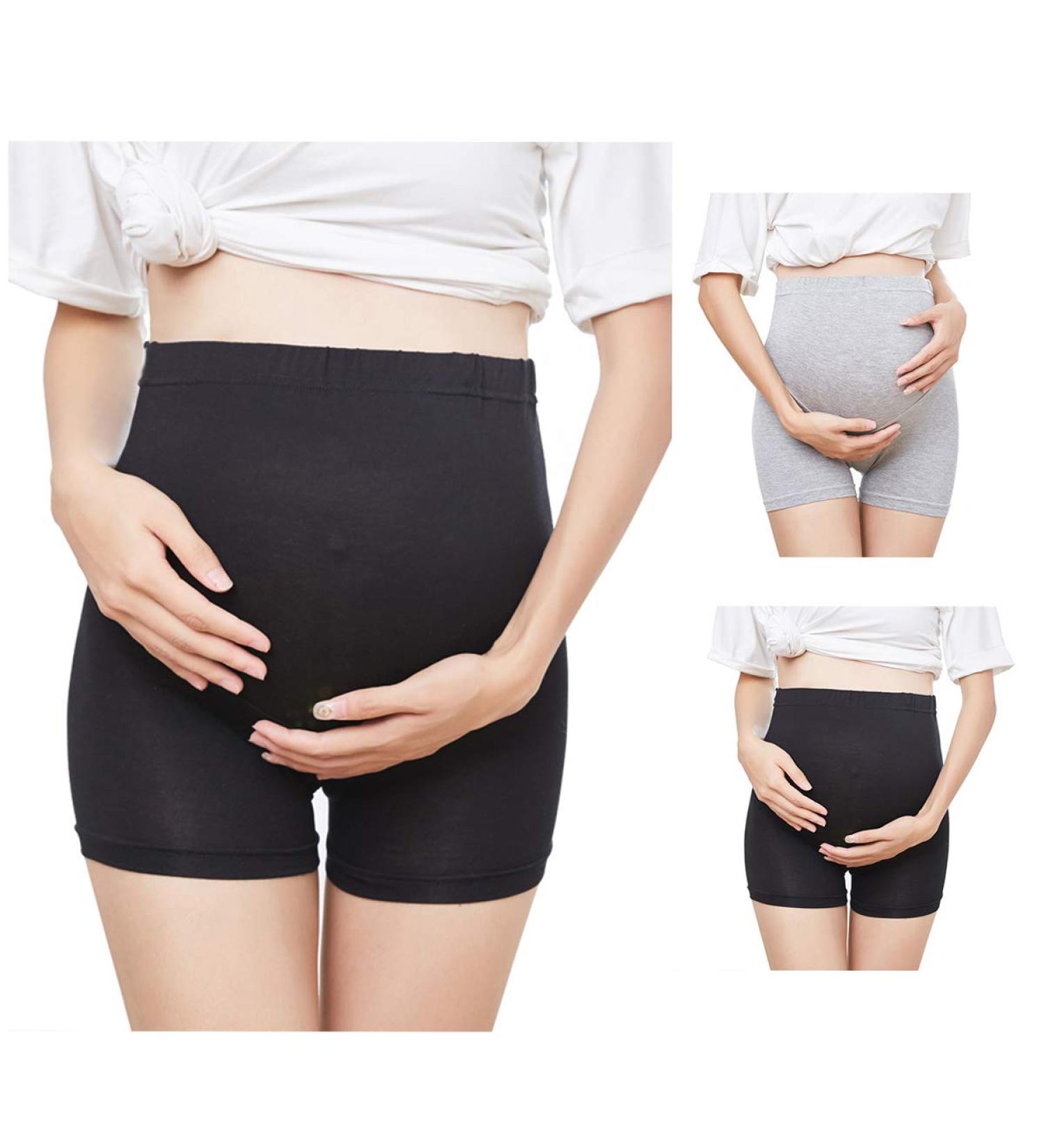 FEOYA Maternity High Waist Cotton Safety Shorts Pants 2pcs L (99-110 lb) - Elastic and Comfortable - Buy Online on GoSupps.com