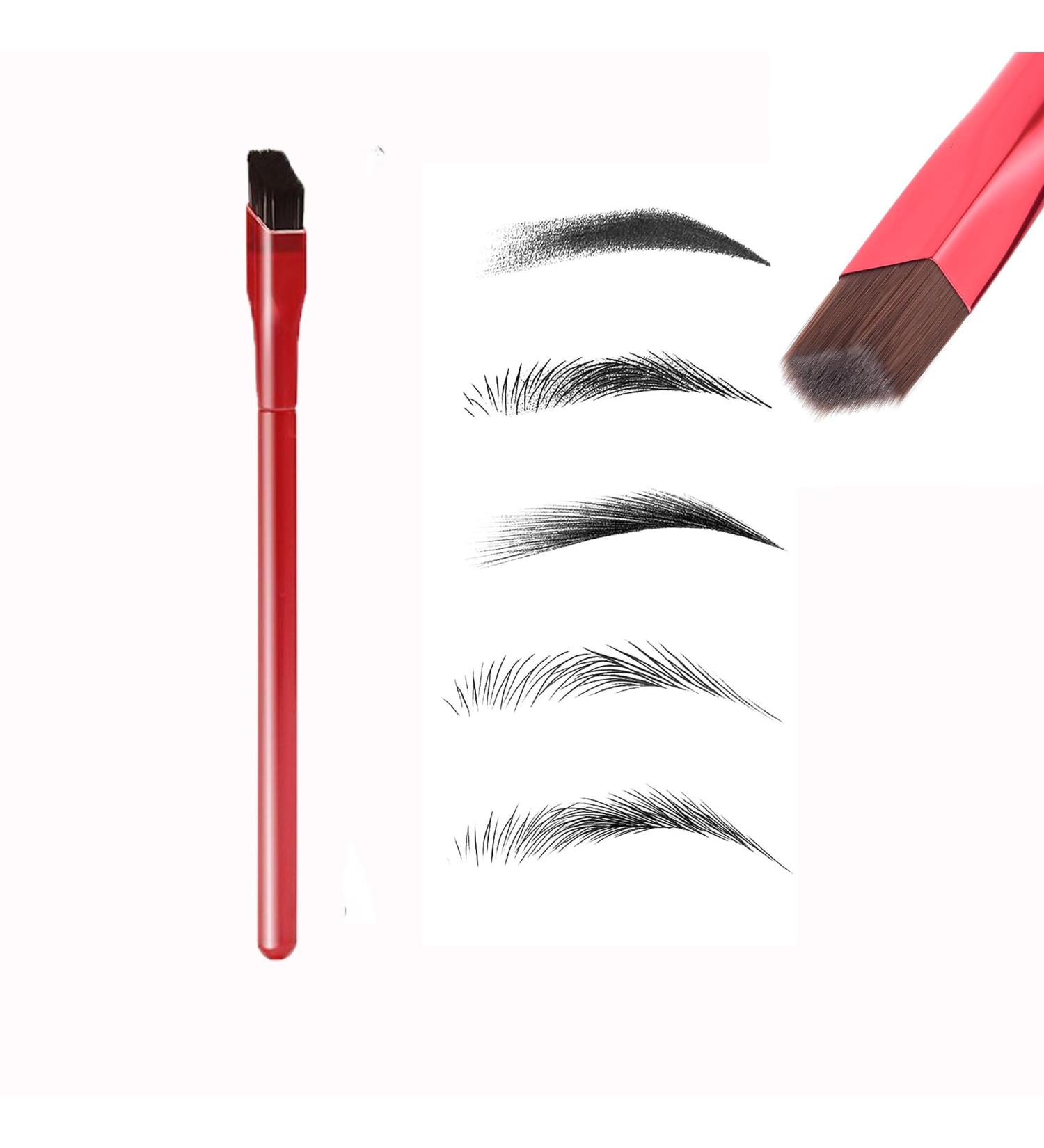 Buy BUTIYO Multi-Function Eyebrow Brush Set - Precision Eye Brow Contour & Ultra Thin Angled Eyeliner Brush (Red) - International Shipping Available - Buy Online on GoSupps.com