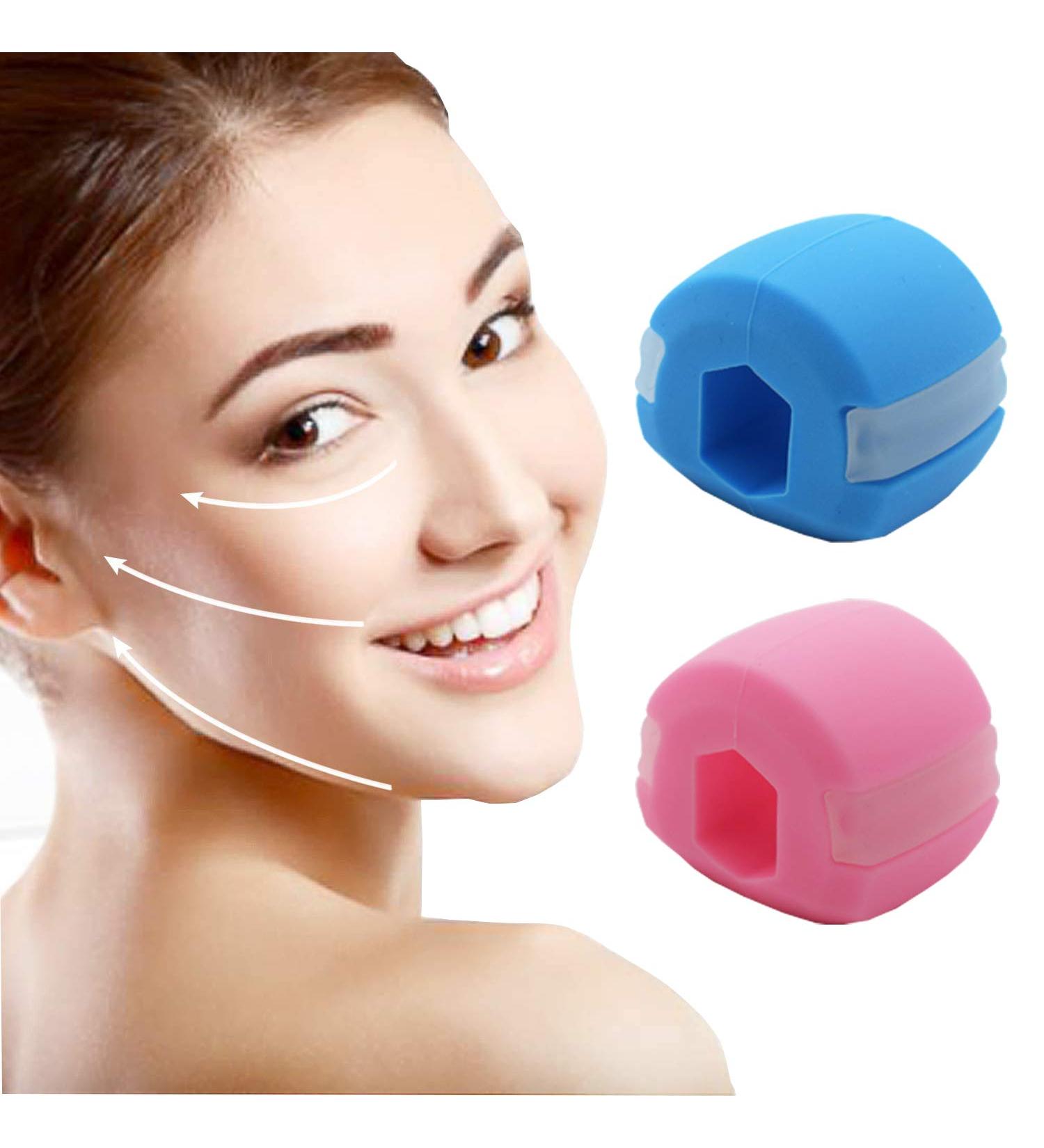 Fniise Jaw Exercise (Beginner) - Thin Face Correct Asymmetric Face Shape Exercise Facial And Neck Muscles Reduce Double Chin - Suitable For Men And Women (Pink) - Buy Online on GoSupps.com