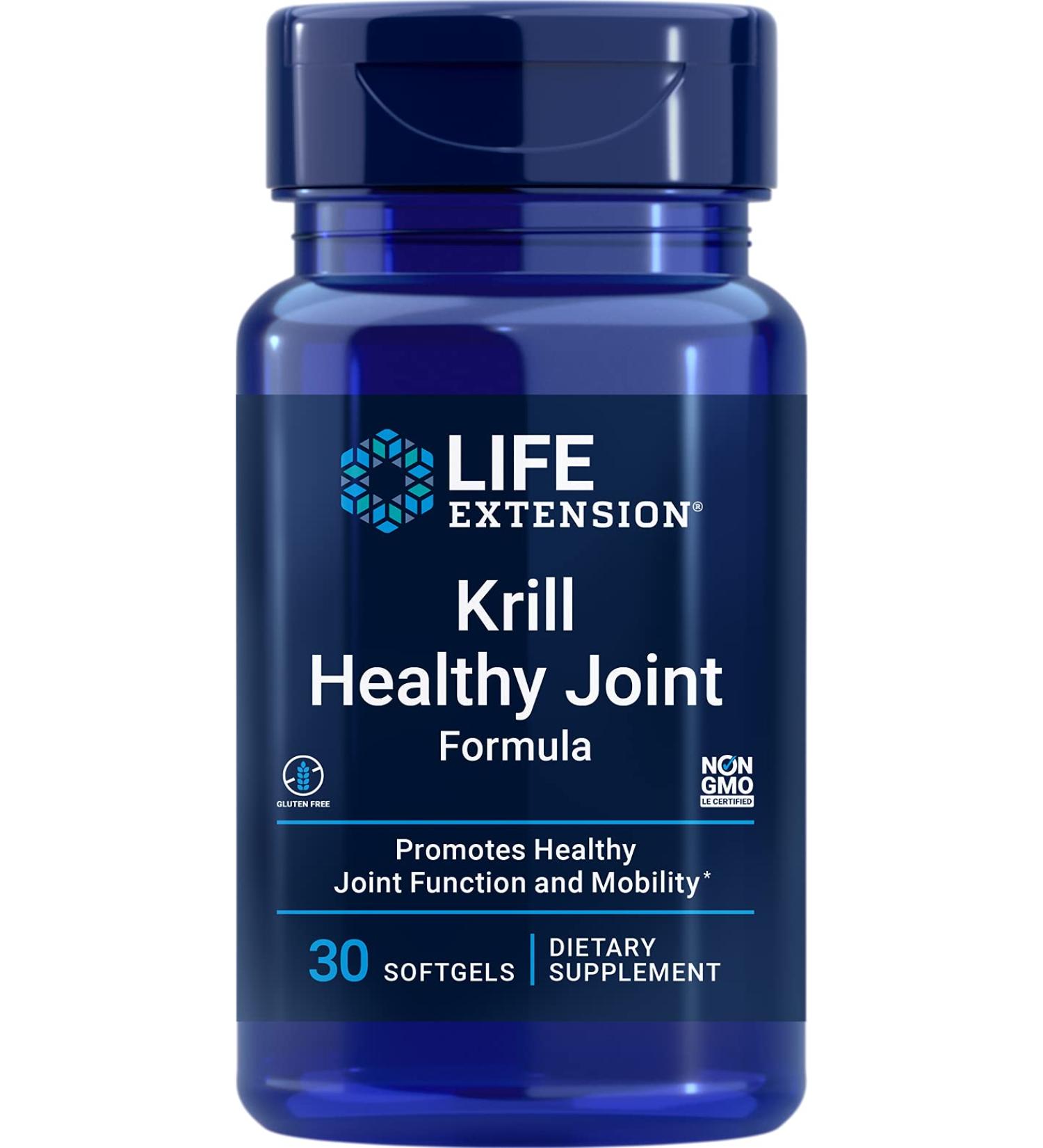 Life Extension Krill Healthy Joint Formula - 30 Softgels for Joint Support - Buy Online on GoSupps.com
