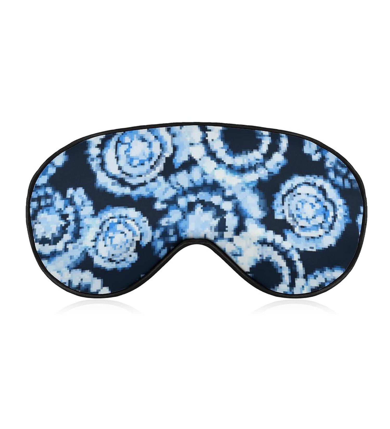 Blue Tie Dye Sleep Mask for Women | Adjustable Eye Shades Cover with Elastic Strap - Comfortable Sleep Aid - Buy Online on GoSupps.com