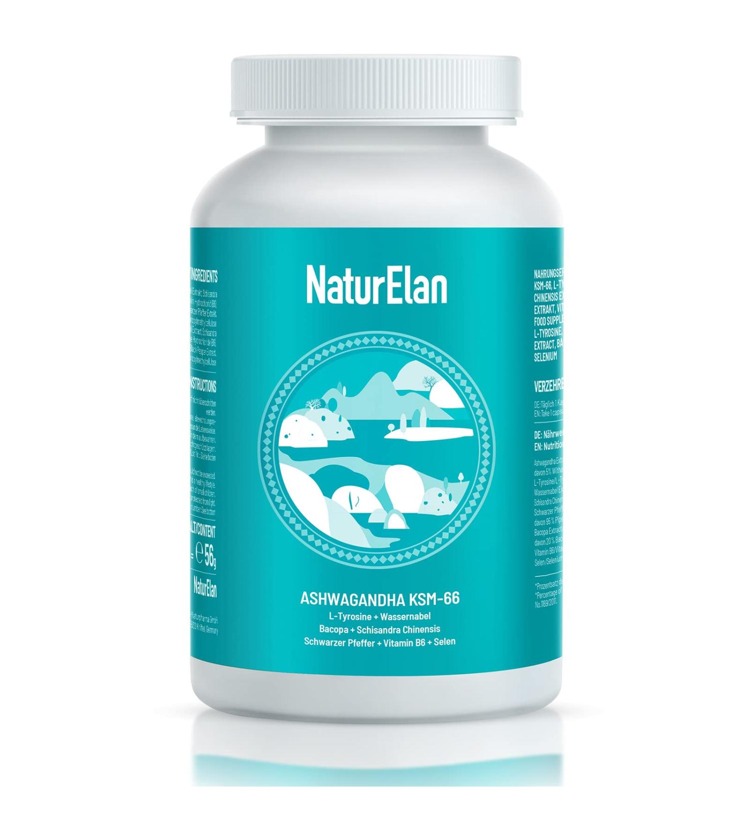 High-Dose Ashwagandha Capsules - 120 Vegan KSM-66 with Vitamin B6 L-Tyrosine & Selenium - Made in Germany - Buy Online on GoSupps.com