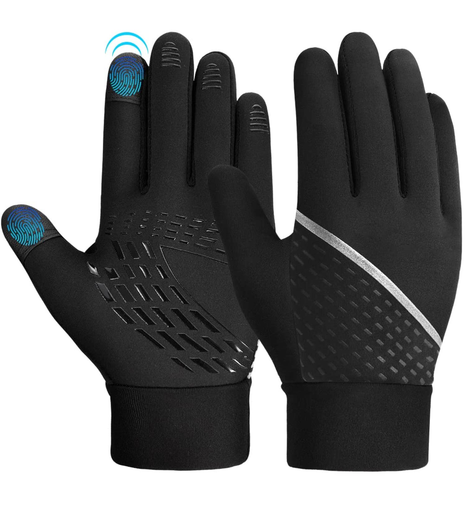 Buy Oopor Kids Winter Gloves - Warm Thermo Fleece Cycling & Running Gloves for Girls (Ages 4-12) - Anti-Slip Windproof Touch Screen - Black - Buy Online on GoSupps.com