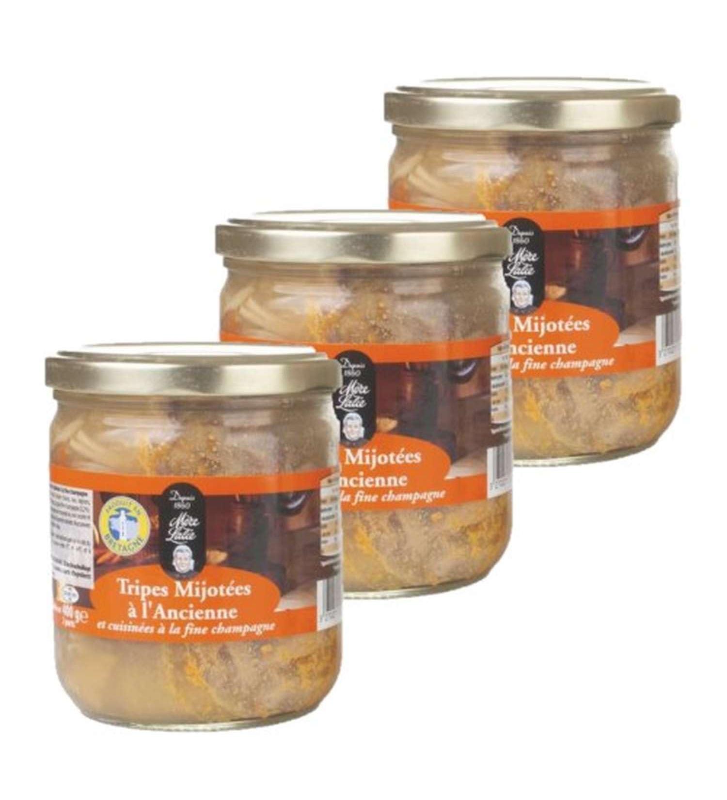Lot of 3x Old-fashioned stewed tripe - 400g jar