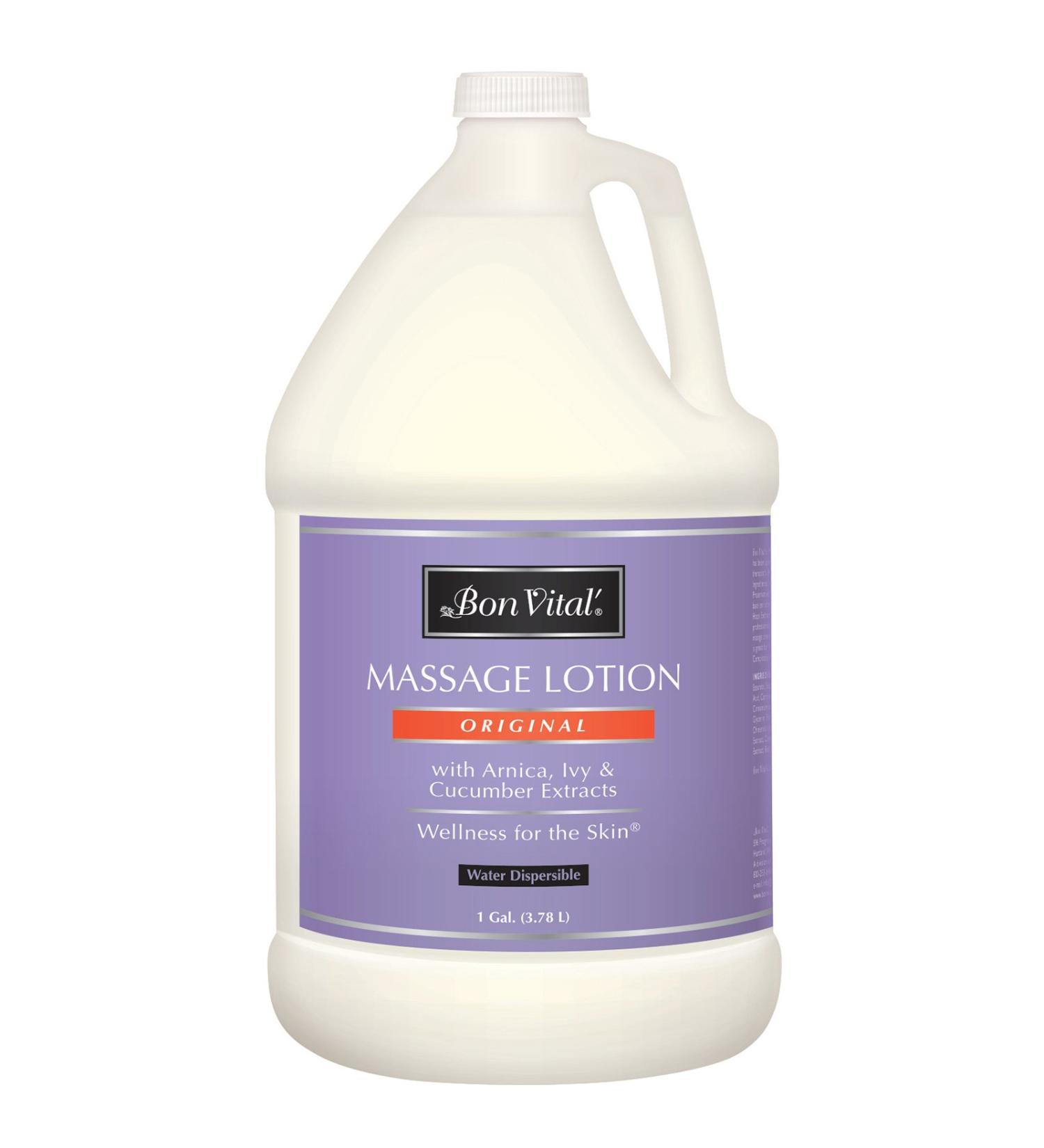 Bon Vital' Original Massage Lotion - 1 Gallon Bottle | Versatile Massage Foundation for Sore Muscles & Dry Skin - Buy Online on GoSupps.com