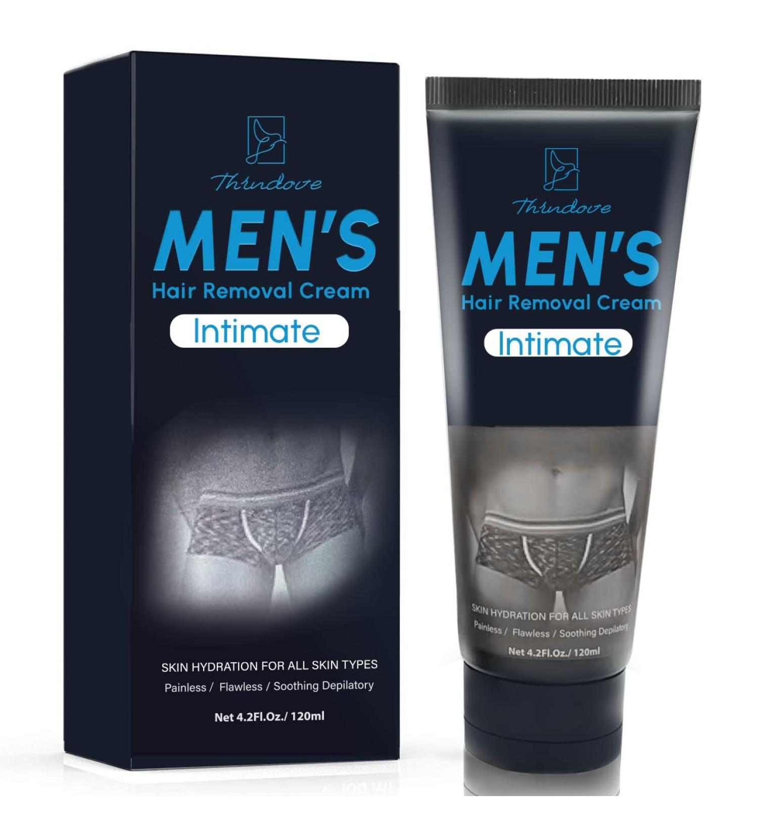 Men's Intimate Hair Removal Cream - Effective & Painless Depilatory Cream for Unwanted Male Hair in Private Area - 4.2 Fl Oz (Pack of 1) - Buy Online on GoSupps.com