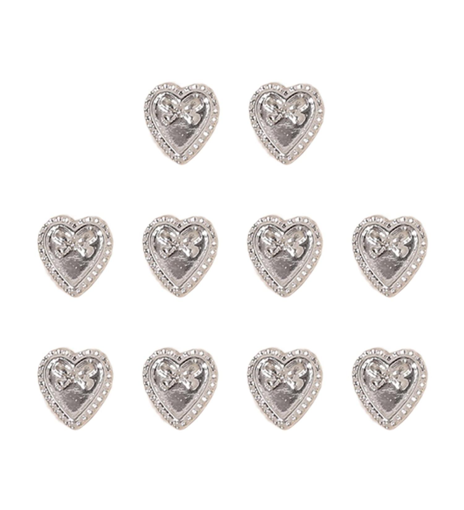 Nail Ornament Fade-Resistant Heart Bow Bear Bunny Nail Alloy Decor Decorative Unique Shape I
