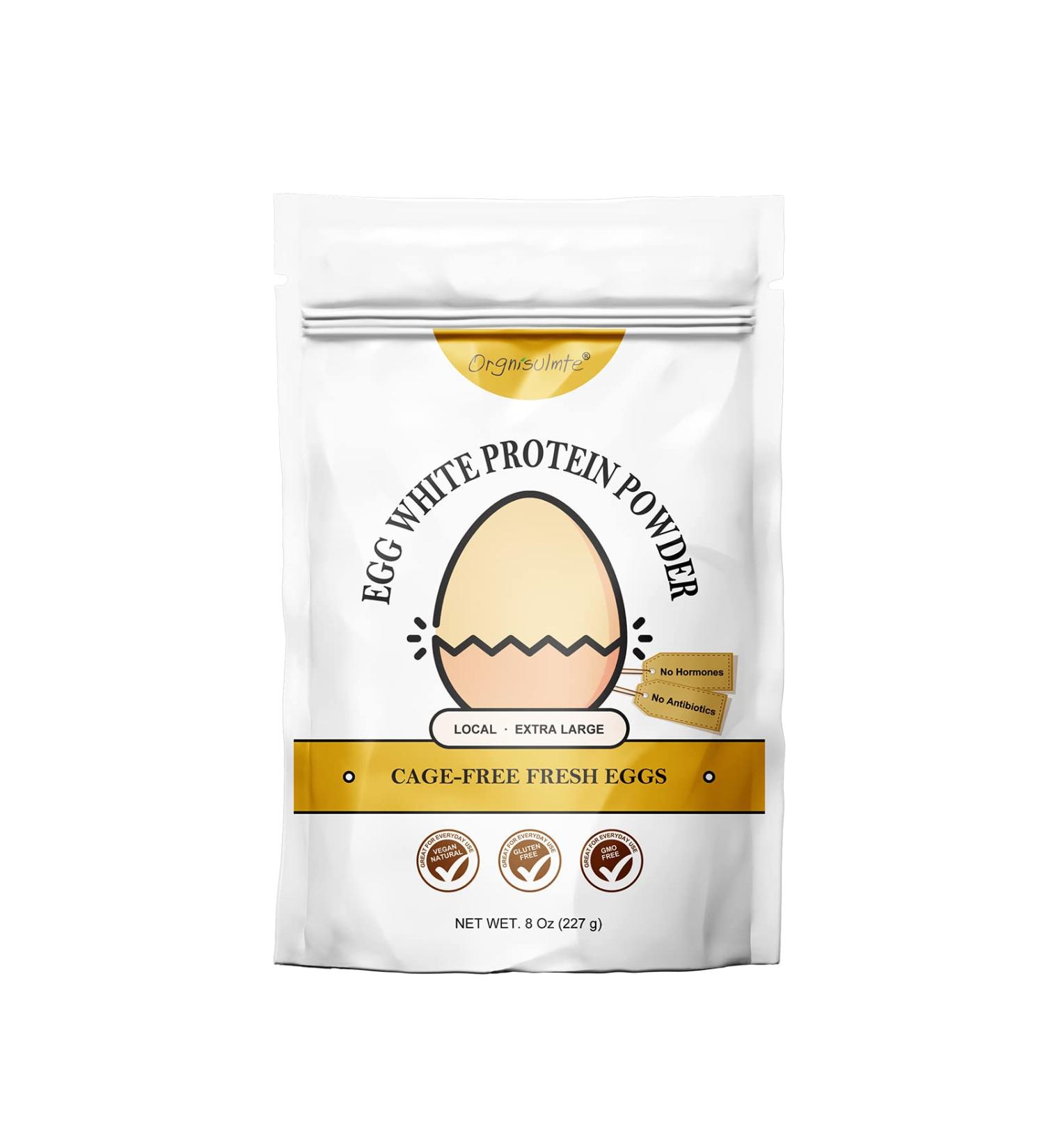 Orgnisulmte Egg White Protein Powder 8 Oz Pasteurized Dried Egg Whites Protein Gluten-Free Non-GMO Unflavored Free Range High Whip for Baking Desserts 227g 8 Ounce (Pack of 1) - Buy Online on GoSupps.com