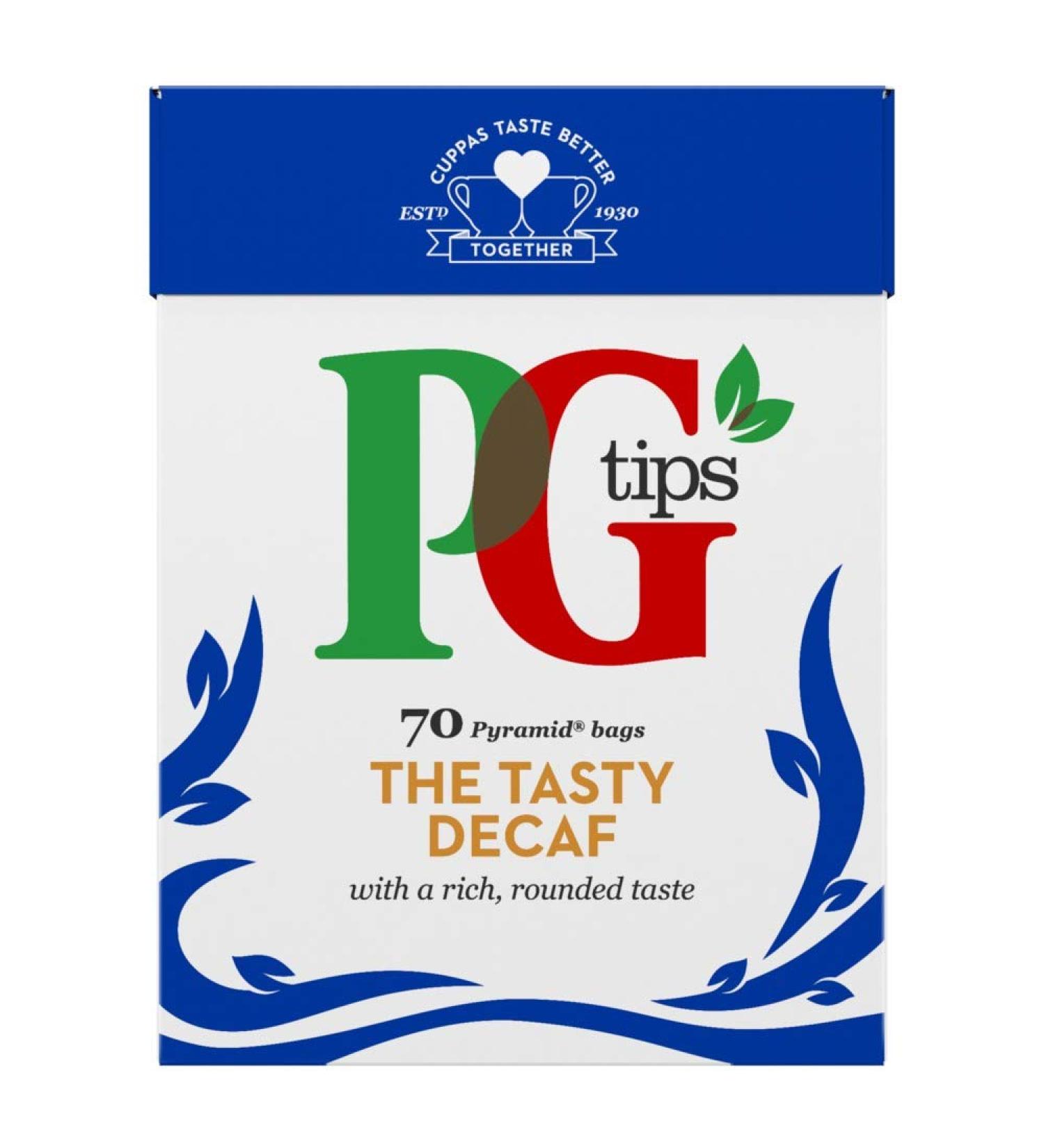 PG Tips Decaf 70 Tea Bags 203g - Buy Online on GoSupps.com