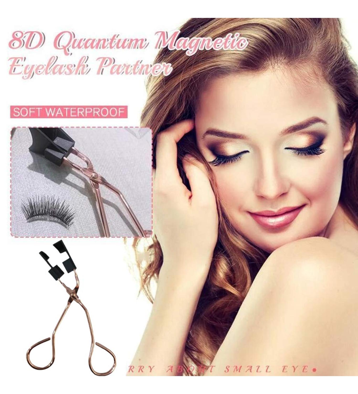 Buy Eyeline Pliers - Stainless Steel Magnetic Eyelash Applicator Tool for 3D False Lashes | Reusable & Durable Eyelash Extension Tweezers - Buy Online on GoSupps.com