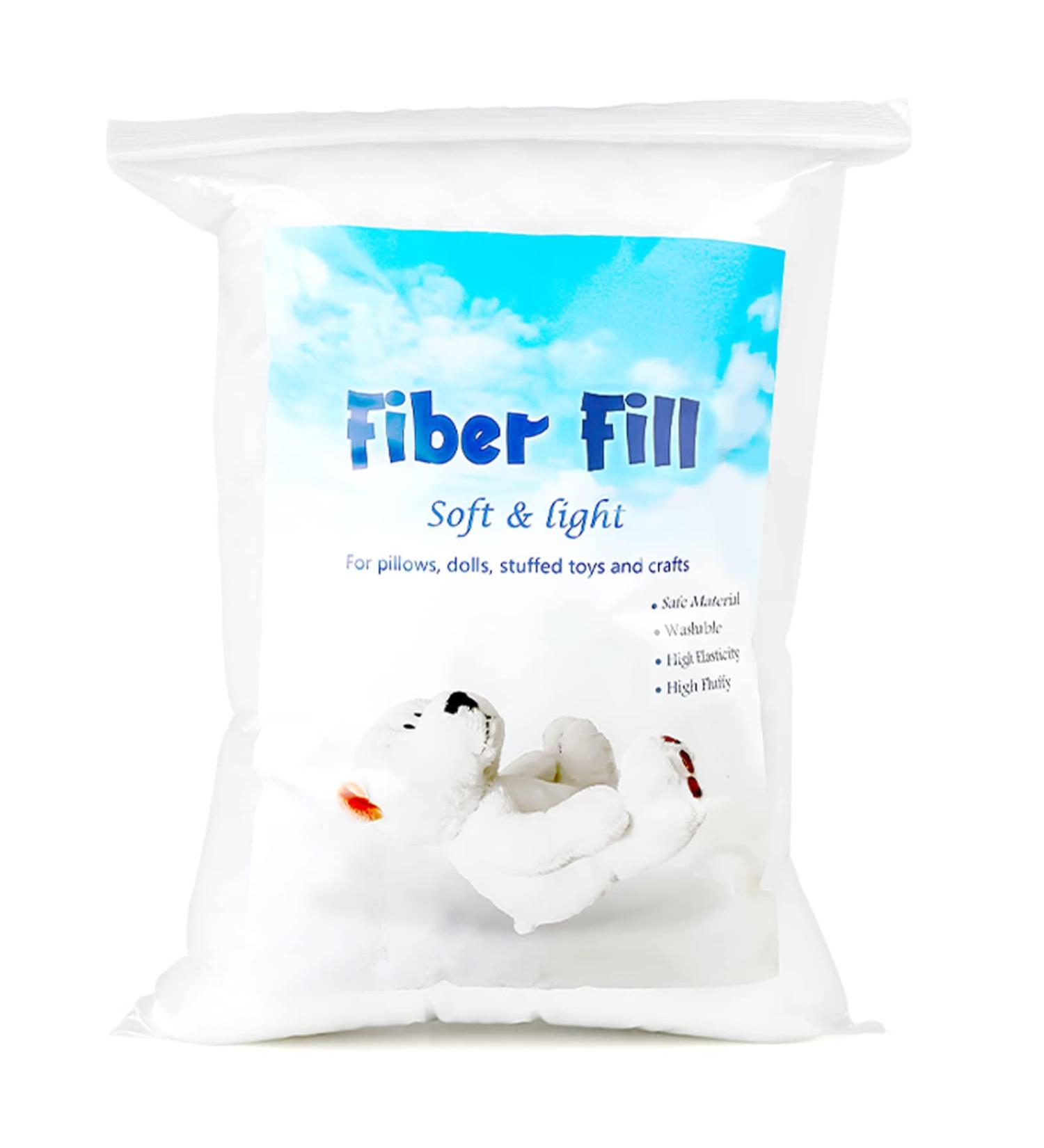 100g Premium Polyester Fiberfill for Pillow Filling & DIY Crafts - Recycled Fiber, High Resilience Stuffing for Christmas Dolls & Home Decor - 3.5oz - Buy Online on GoSupps.com