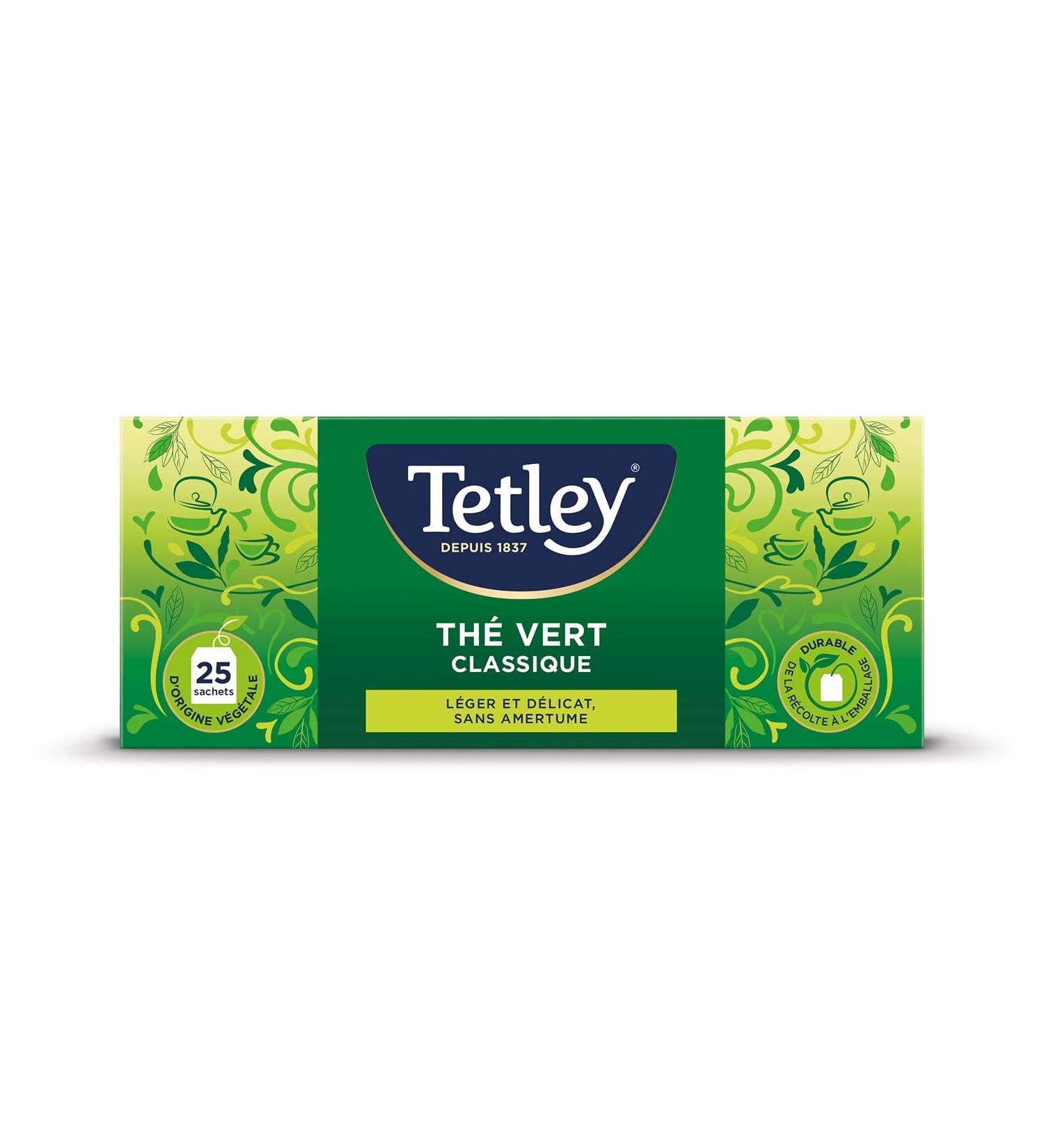 Tetley Th Vert- Bo te de 25 sachets classiques - Buy Online on GoSupps.com