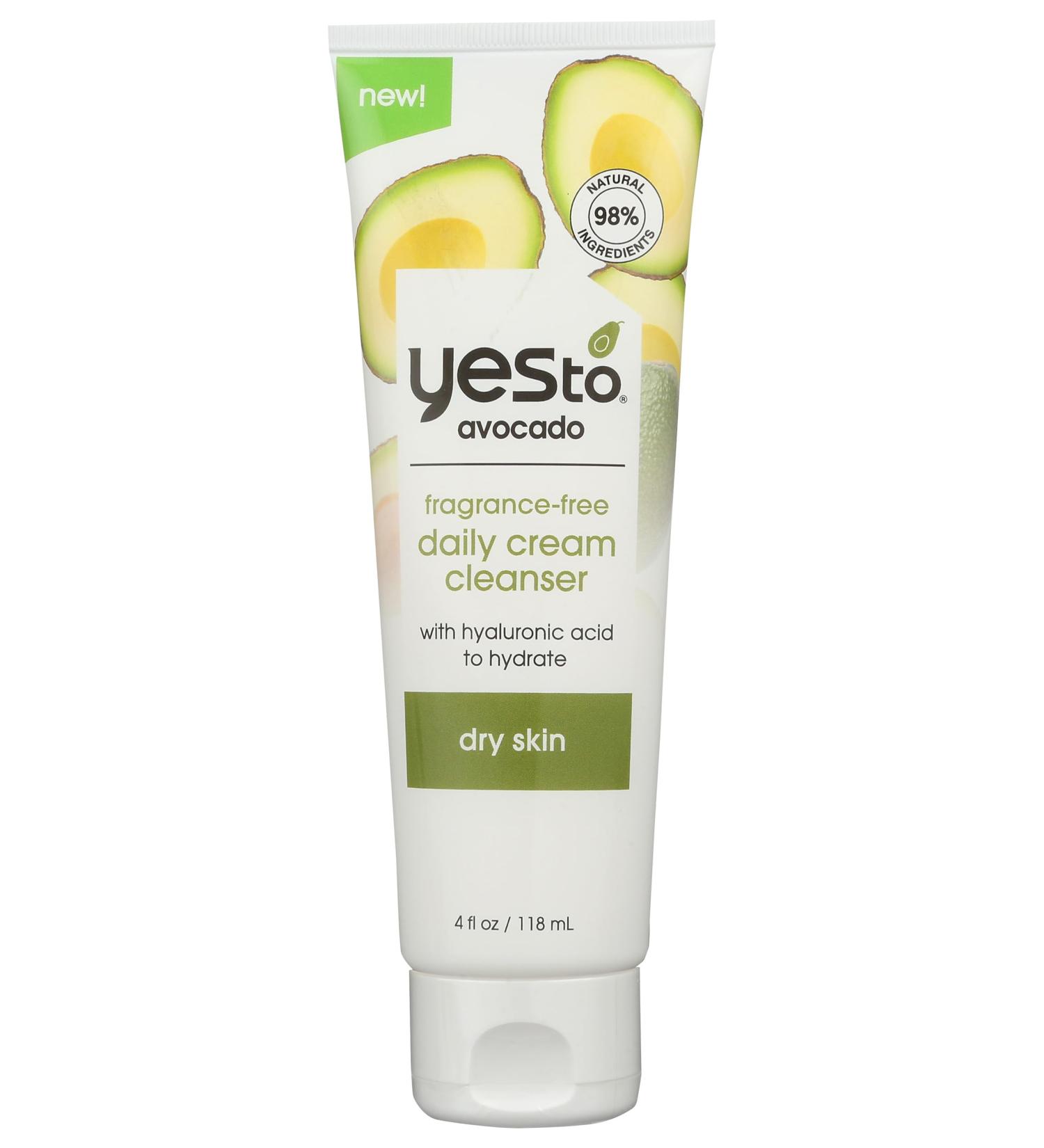 YES TO Avocado Fragrance Free Daily Cream Cleanser - Gentle Hydration for All Skin Types | 4 oz - Buy Internationally - Buy Online on GoSupps.com