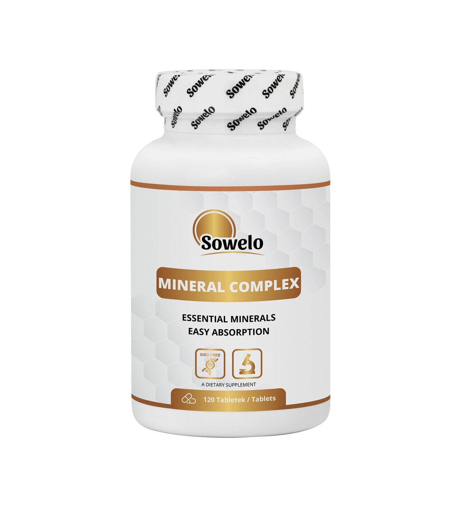 SOWELO Mineral Complex - 120 Tablets | Essential Eight Minerals in Each Tablet - Buy Online on GoSupps.com