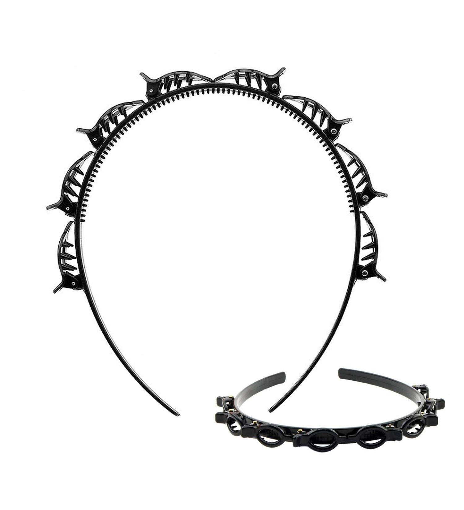 Tomedeks Hairpin Headband - Double Bang Hairpin for Weddings Dances Parties & Daily Use (Black) - Buy Online on GoSupps.com