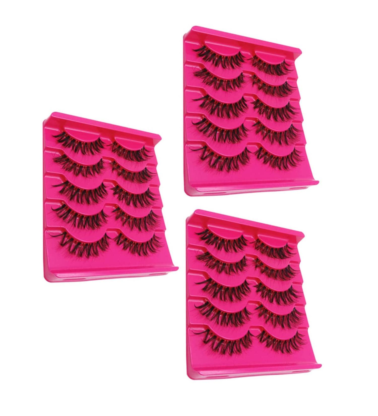 Beatifufu 15 Pairs Fake Eyelashes False Eyelashes Bulk Eyelashes Bottom Lashes False Lashes Eyelashes Extension Supplies Fake Lashes Makeup Lash Transparent Stalk Handmade Hair - Buy Online on GoSupps.com