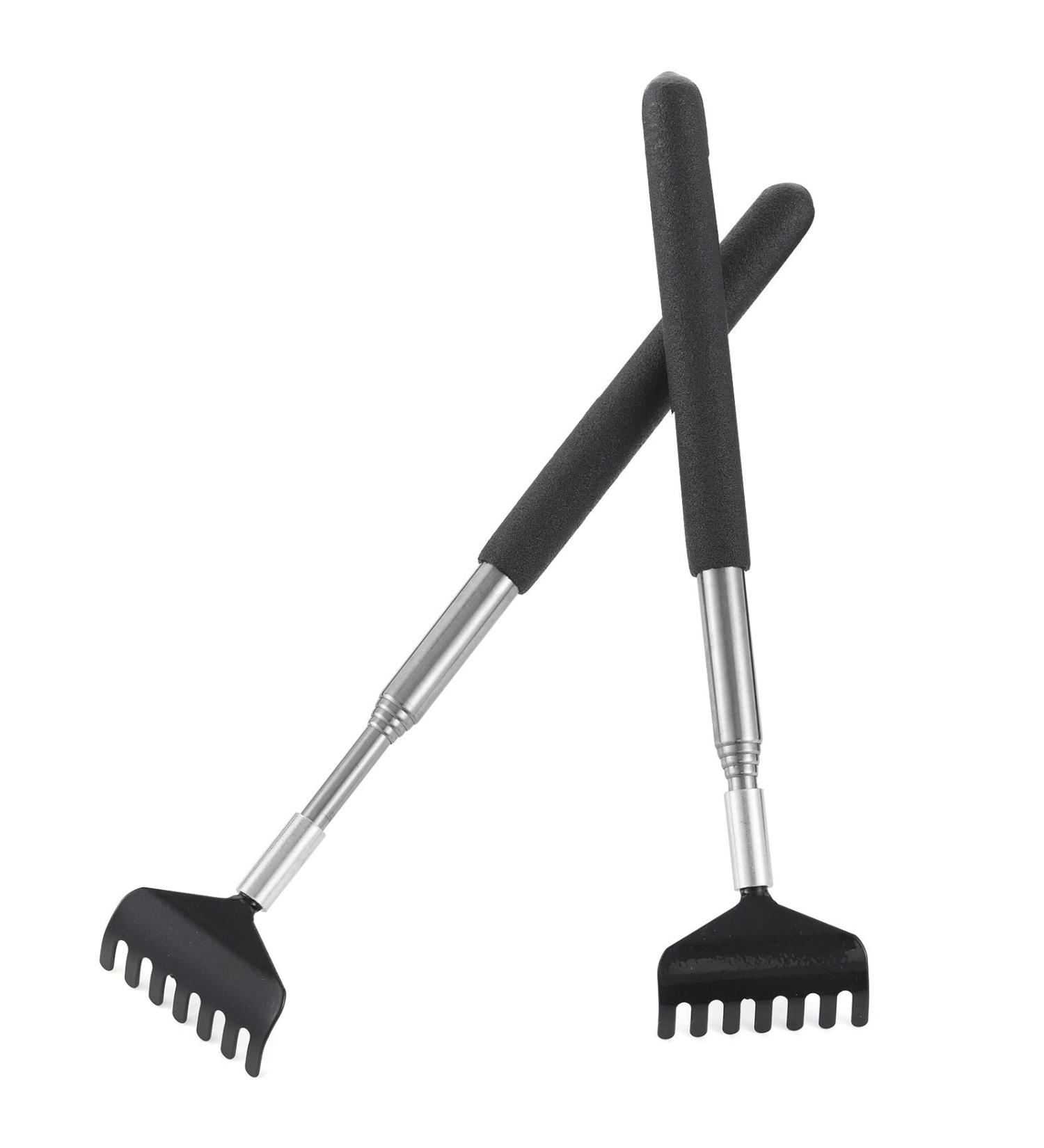 Upain Stainless Steel Telescopic Back Scratcher Set - Extendable 68cm for Head & Back Relief - 2 Pieces - Buy Online on GoSupps.com