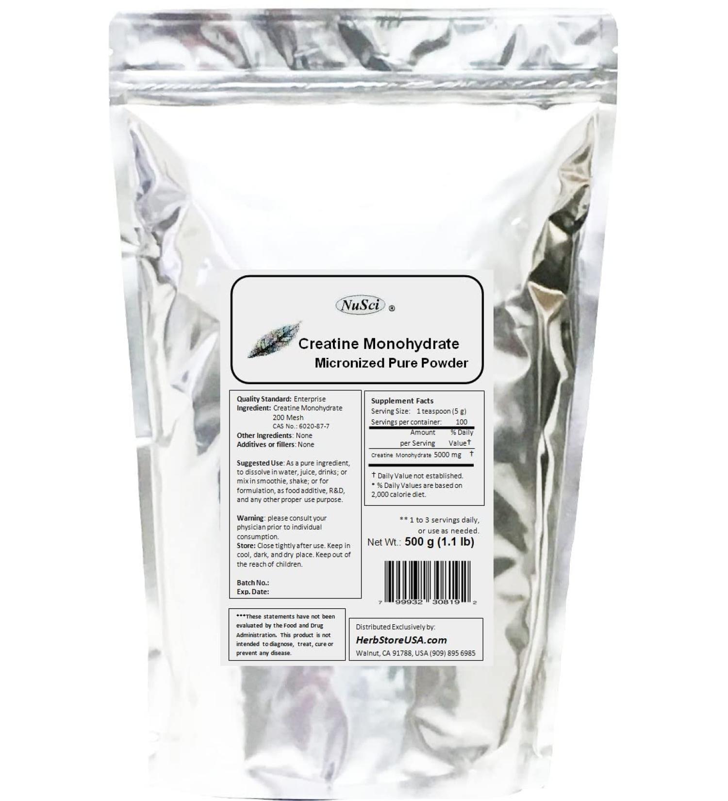 Pure Creatine Monohydrate Micronized Powder (500 Grams (1.1 lb)) 1.1 Pound (Pack of 1) - Buy Online on GoSupps.com