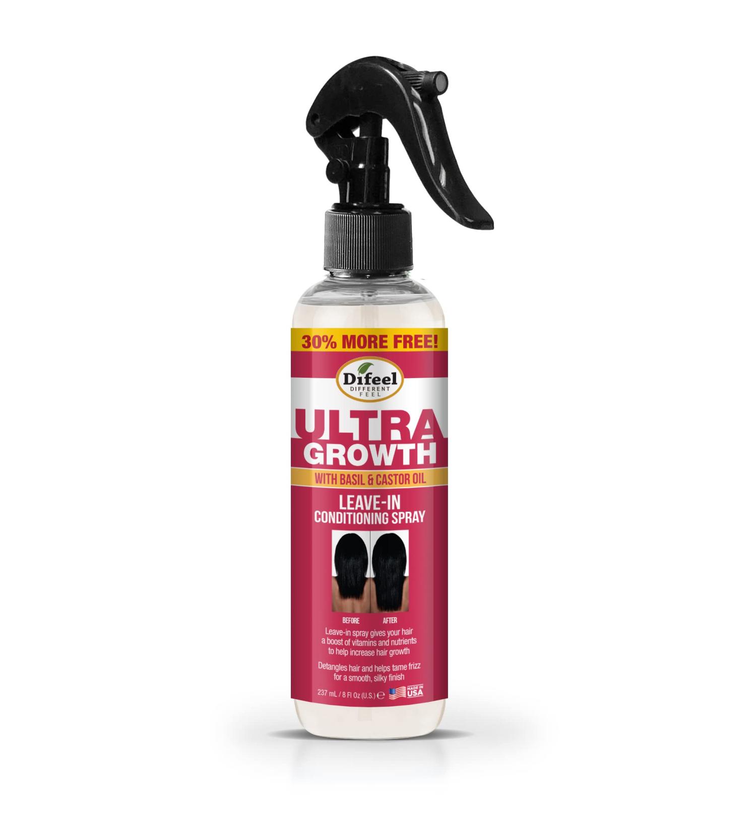 Difeel Ultra Growth Basil & Castor Hair Oil 8 oz. Leave-In Conditioning Treatment - Buy Online on GoSupps.com
