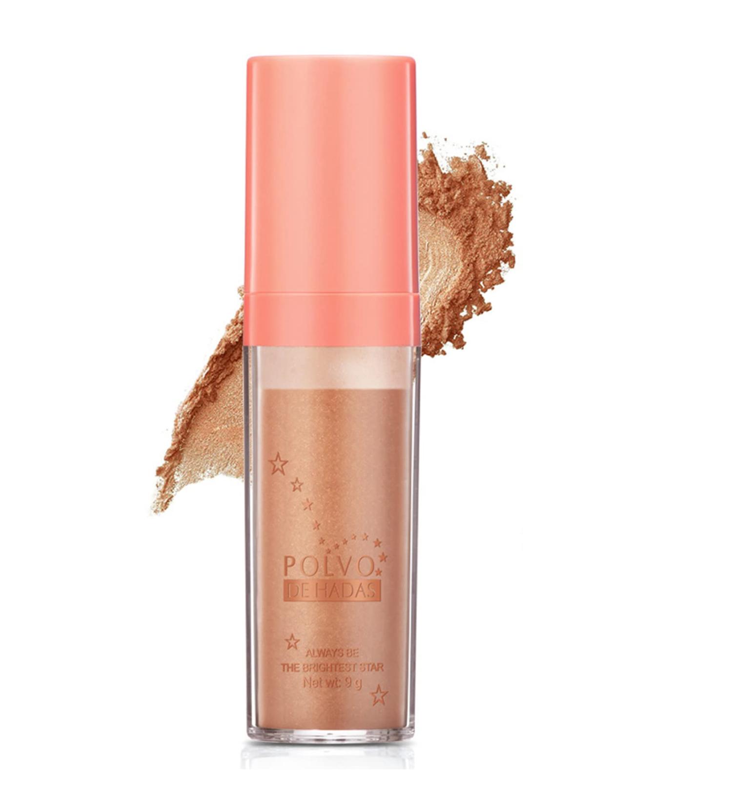 Polvo De Hadas Body Face Glitter Highlighter Stick - Natural Sparkle Blusher & Smooth Highlight Makeup - 2.33oz Gold 01 - Buy Online on GoSupps.com