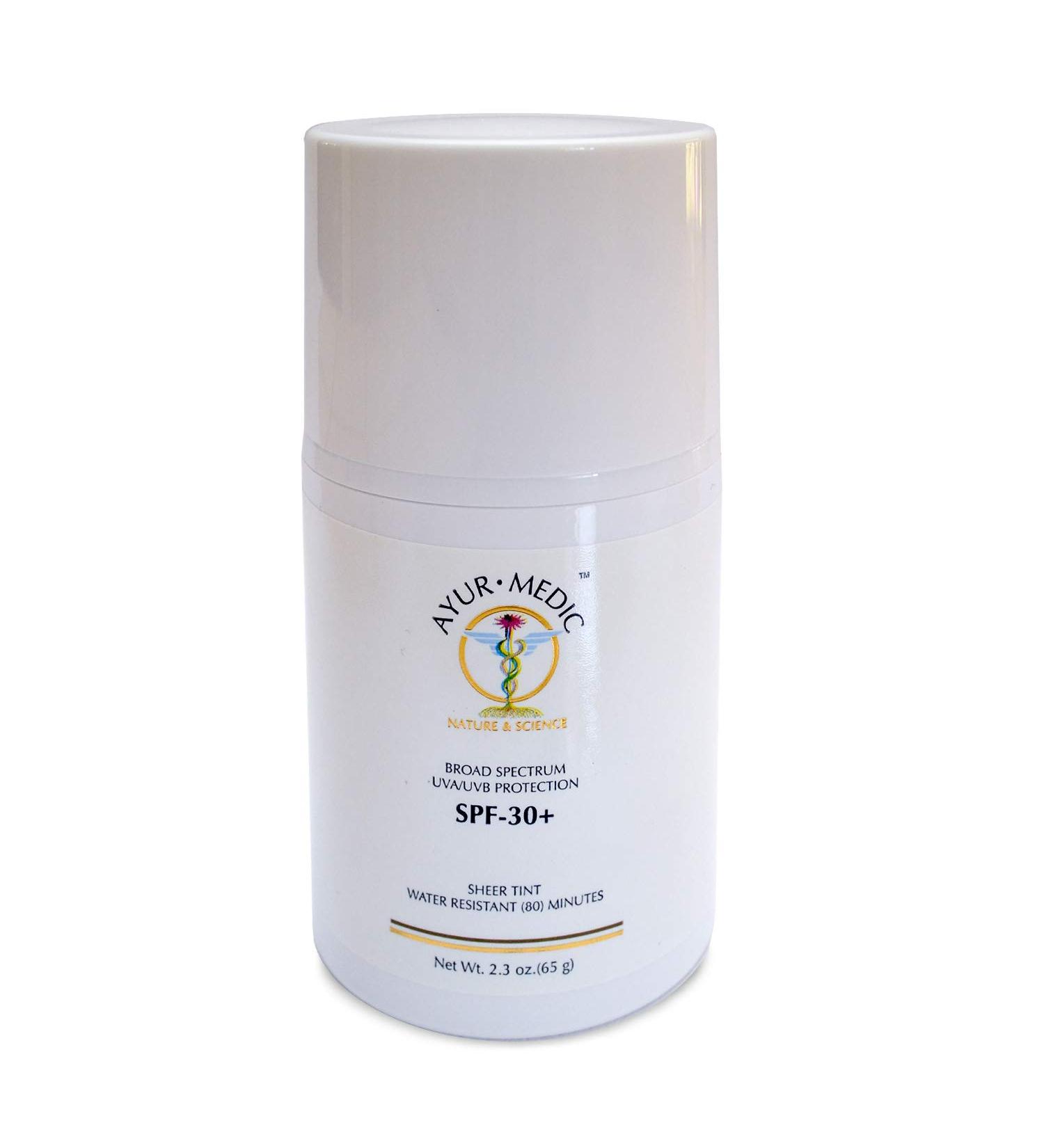 Ayur Medic SPF 30+ Sheer-Tinted Sunscreen | Water Resistant 30 Min | Broad Spectrum Protection - Buy Online on GoSupps.com