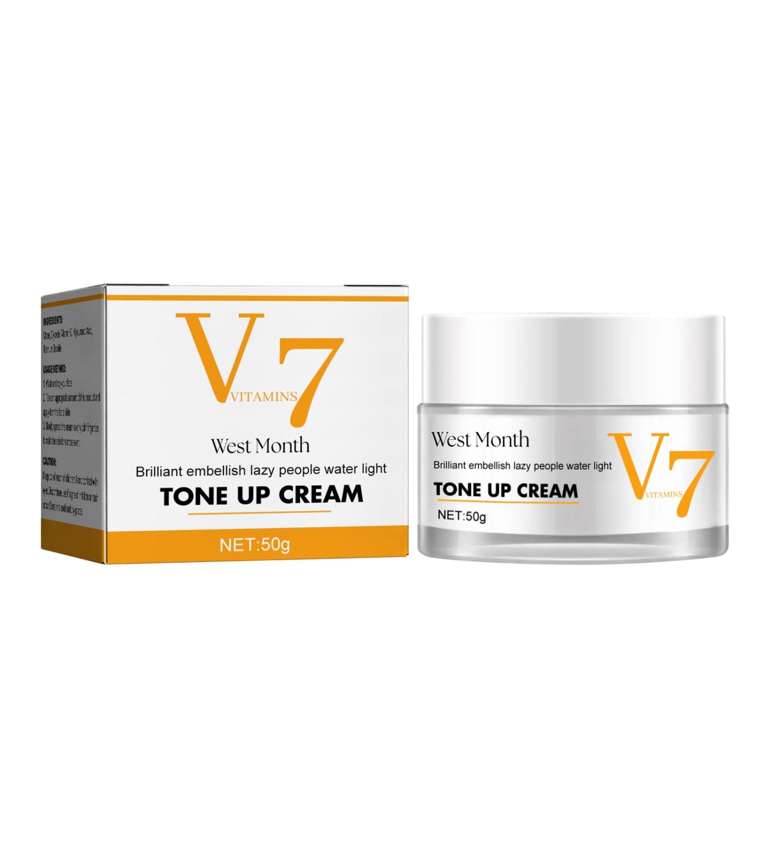 JOYVOIDX Brightening Moisturizer for a Radiant Glow V7 Tone Up Cream with Vitamin C & Hyaluronic Acid Lightweight Non-Greasy Formula for Daily Hydration and Even Skin Tone 50g - Buy Online on GoSupps.com