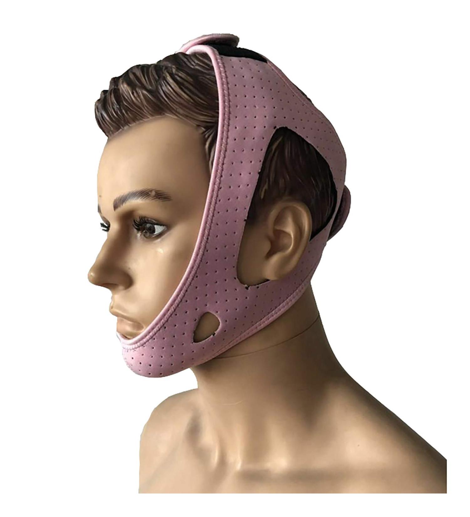 Adjustable Anti-Snoring Chin Strap - Effective Sleep Aid for Men and Women - Snore Reducing Device - One Size (Pink) - Buy Online on GoSupps.com
