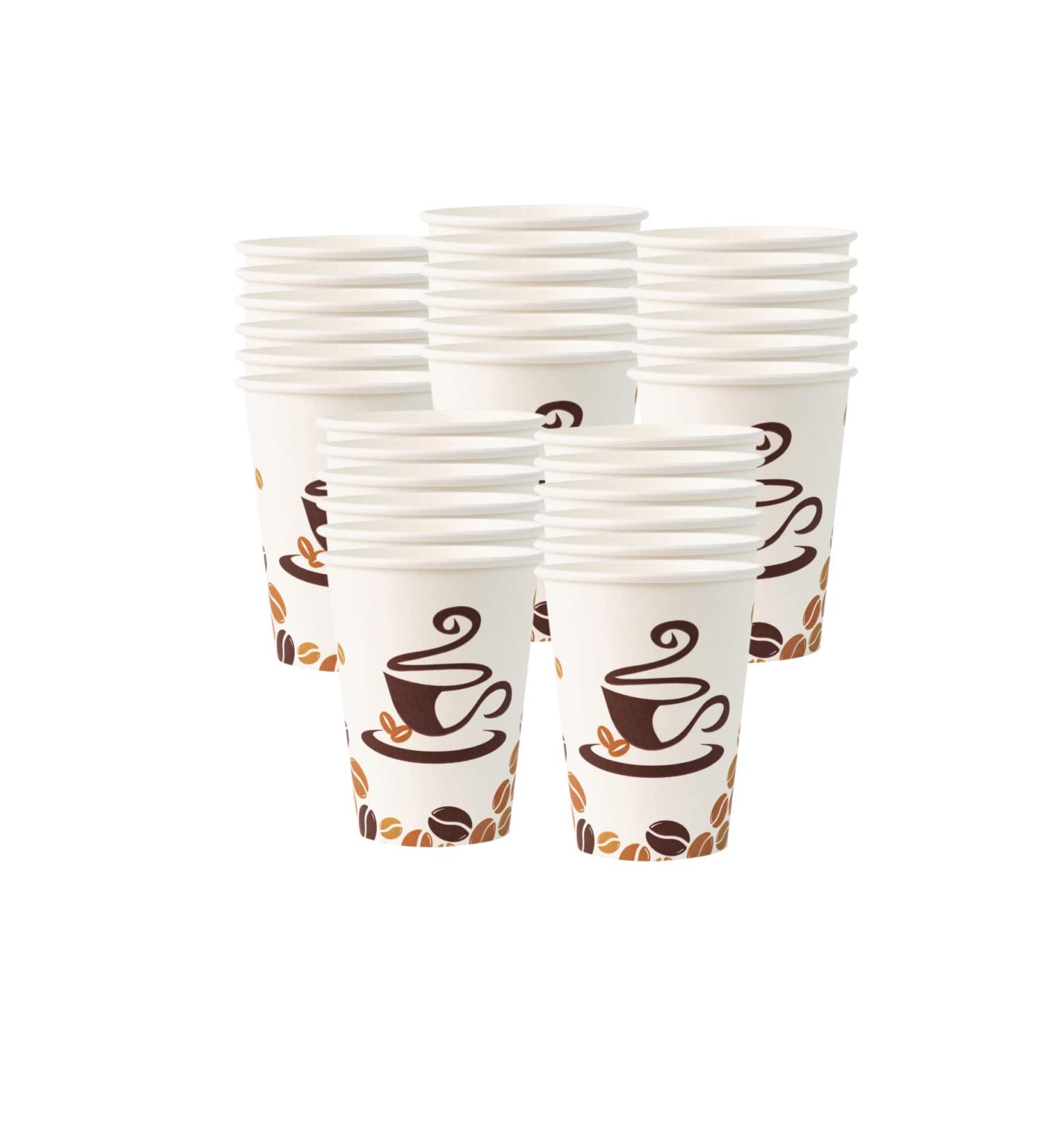 BESTYTY 16 oz Paper Coffee Cups - 30-Pack Disposable Print Paper Hot Coffee Cups - Hot and Cold Beverages Drinking Cups for Party Travel Picnic Office and Events - Buy Online on GoSupps.com