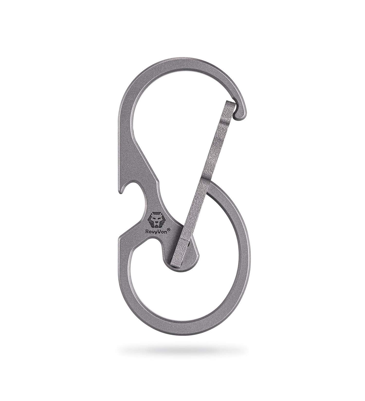 SUNTATOP U8 Portable Mini Keychain Carabiner - Multifunctional Titanium EDC Tool & Bottle Opener - Ideal for Outdoor Adventures - Buy Online on GoSupps.com