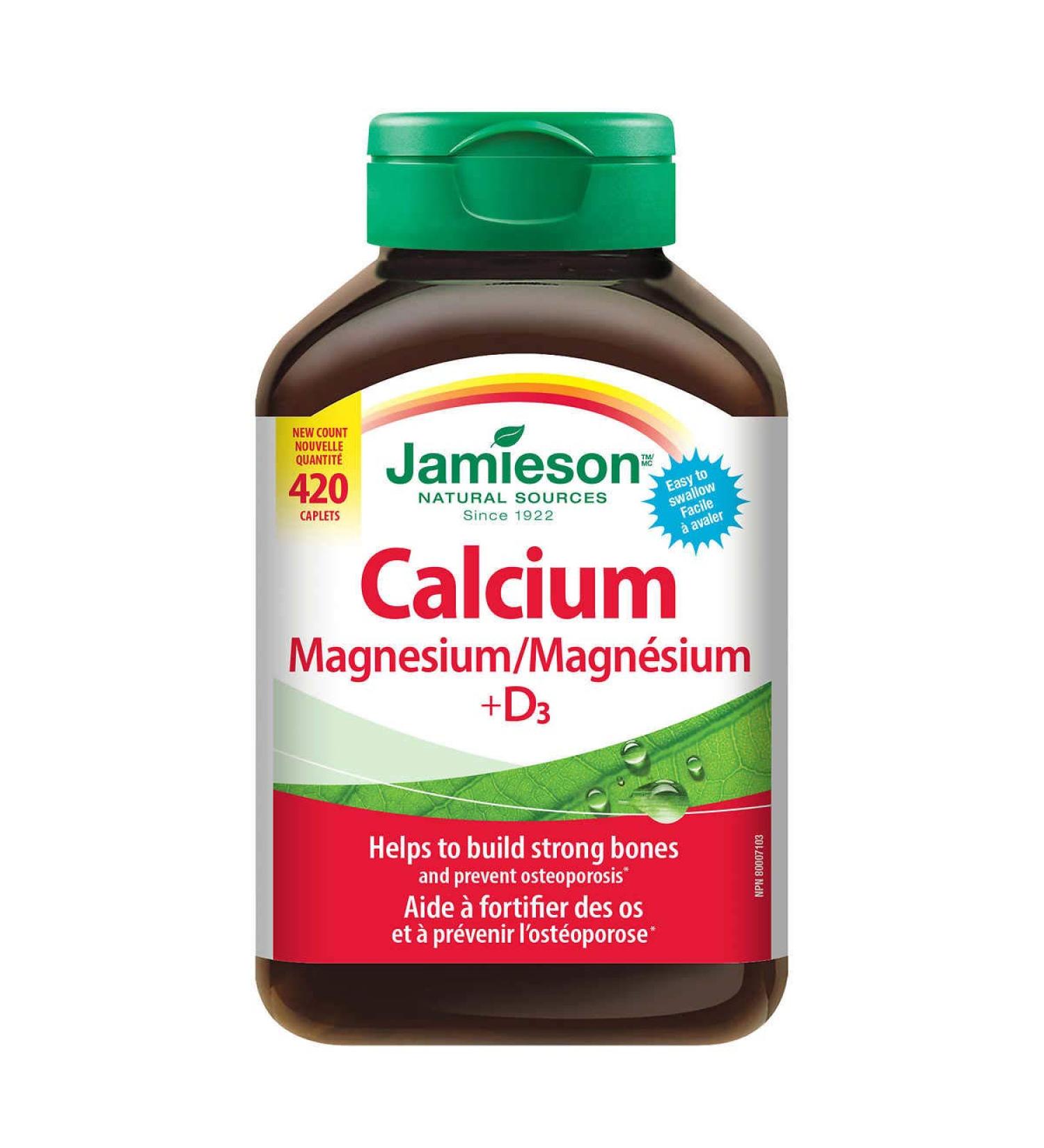 Jamieson Calcium Magnesium with Vitamin D3 Tablets 420 caplets