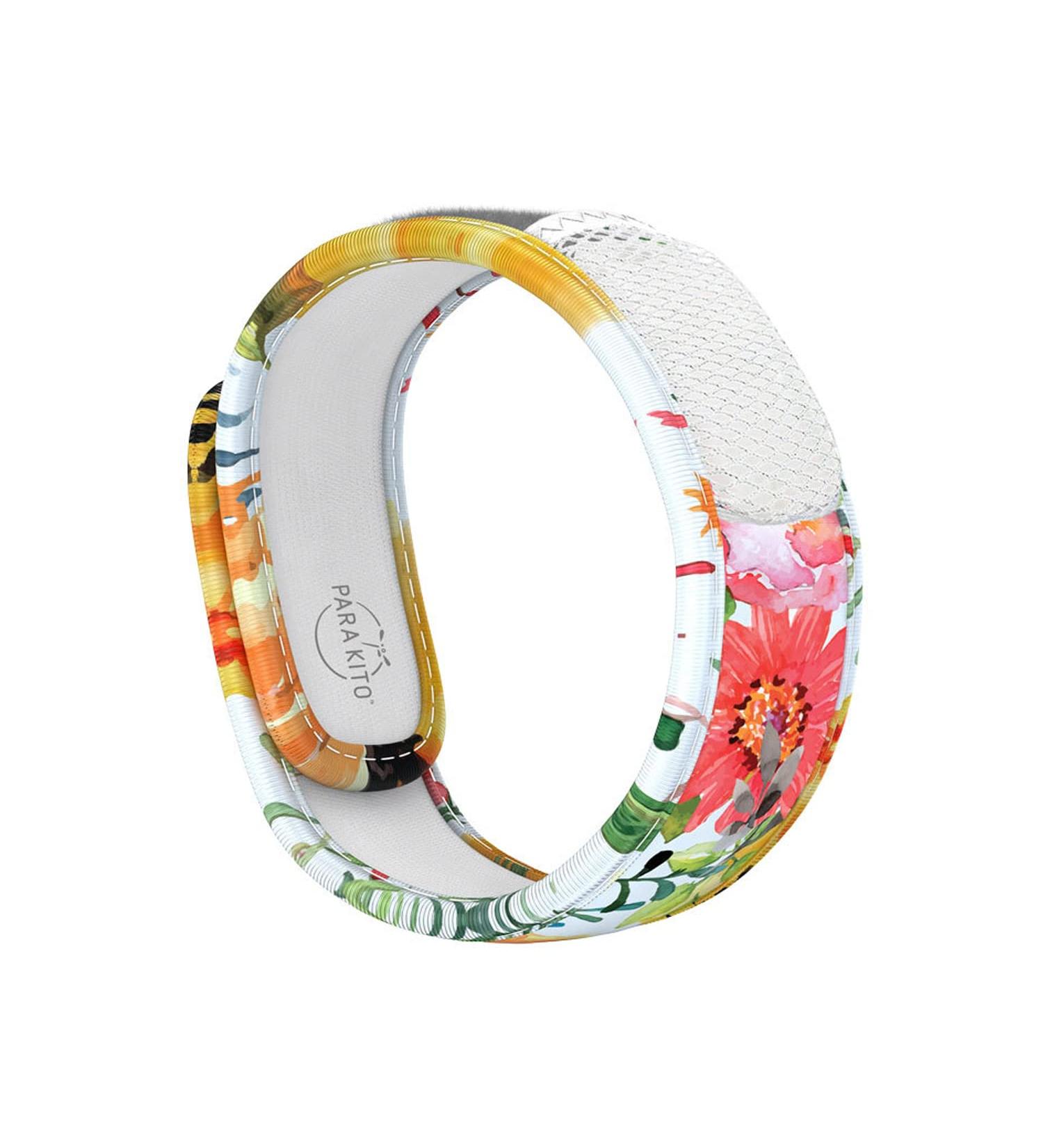 PARA'KITO Flowery Mosquito Repellent Wristband - Outdoor Waterproof Pest Bracelet with Natural Oils - Buy Online on GoSupps.com