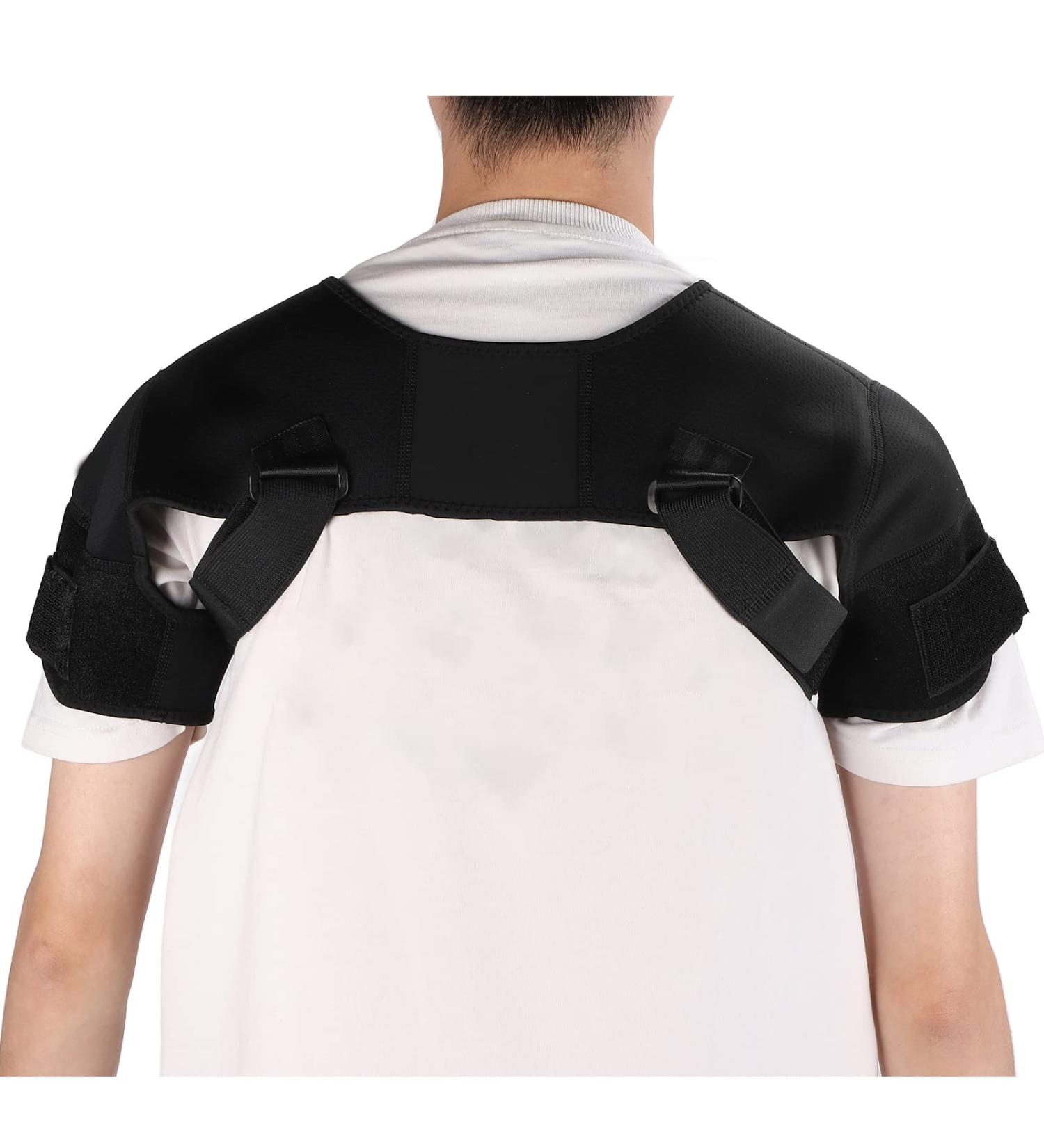 Double Shoulder Support Brace | ANGGREK Nylon Shoulder Protector for Pain Relief & Posture Correction (M) - International Shipping Available - Buy Online on GoSupps.com