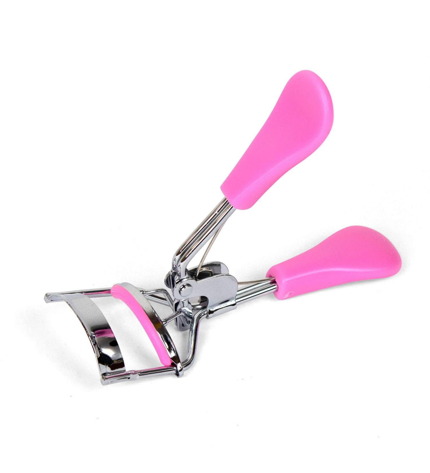 Eyelash curler eyelash shaper with finger protection pink