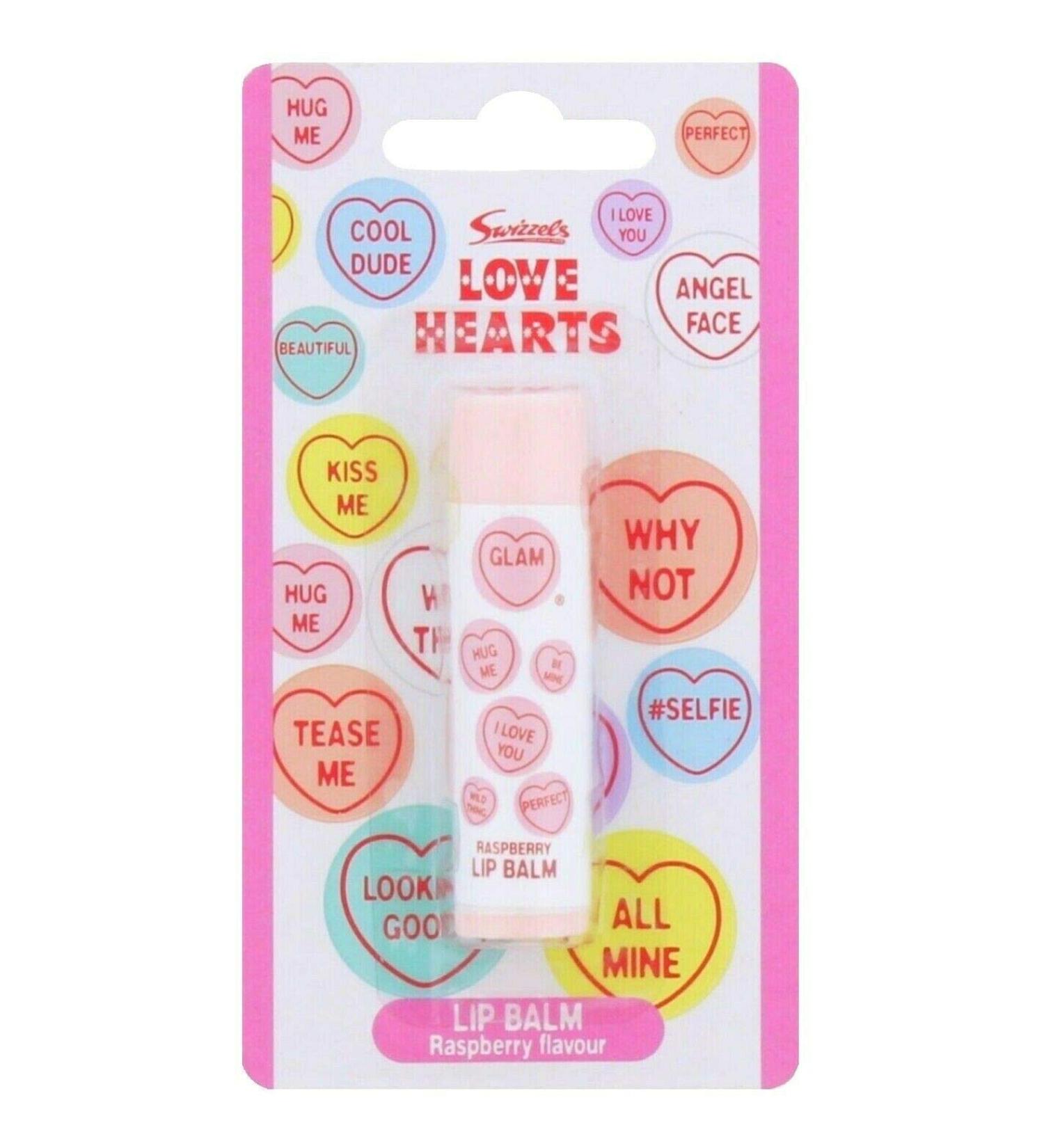 Swizzels Love Hearts Lip Balm - Raspberry Flavour