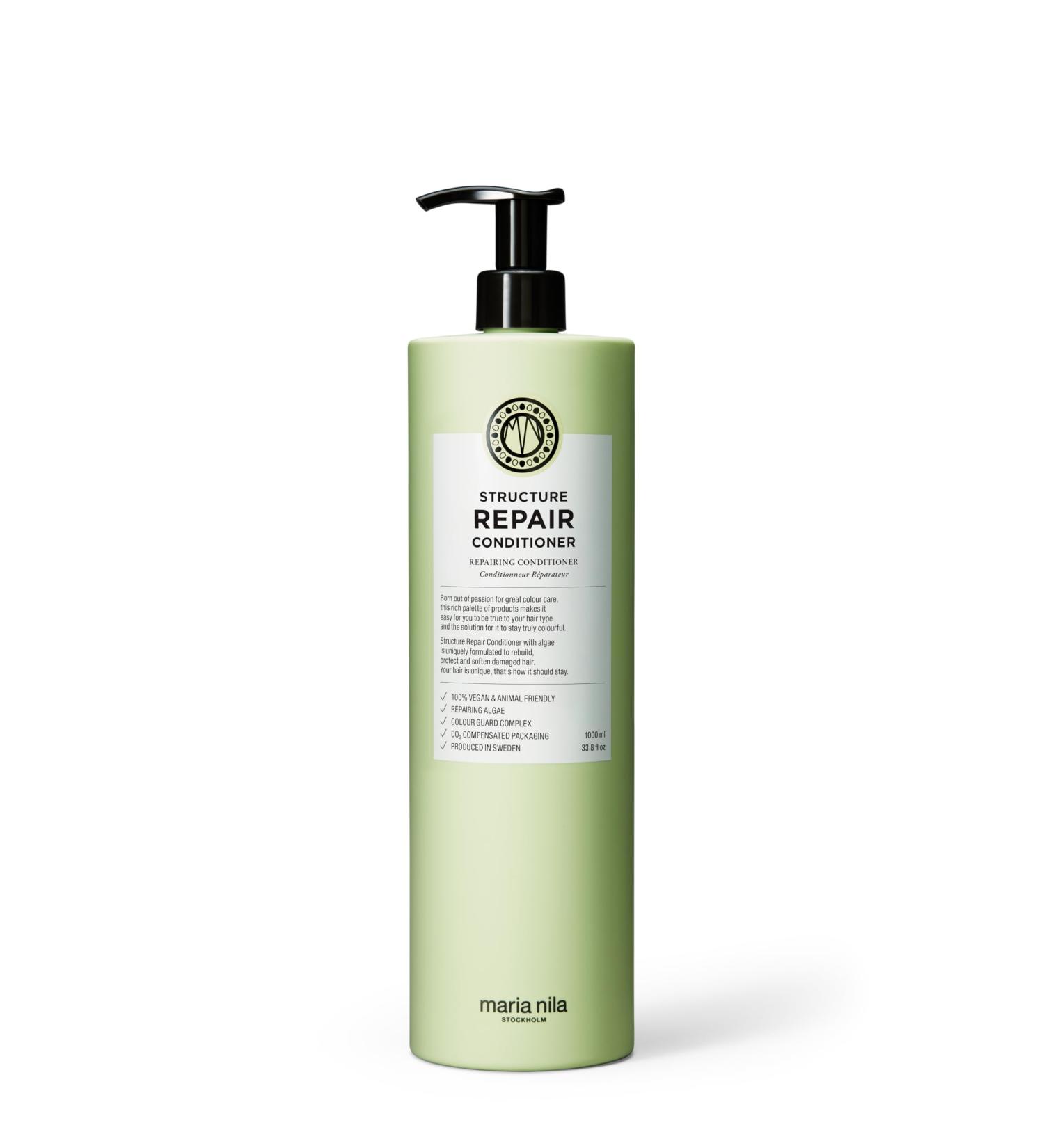 Maria Nila Structure Repair Conditioner 1000ml - Vegan Sulfate & Paraben Free for Damaged Hair | Algae Extract Moisturizes & Rebuilds - Buy Online on GoSupps.com