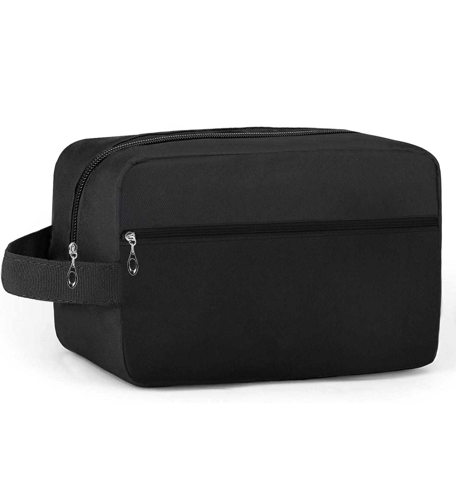 Large Water-Resistant Men's Travel Toiletry Bag - Gym & Shower Organizer in Black - Buy Online on GoSupps.com