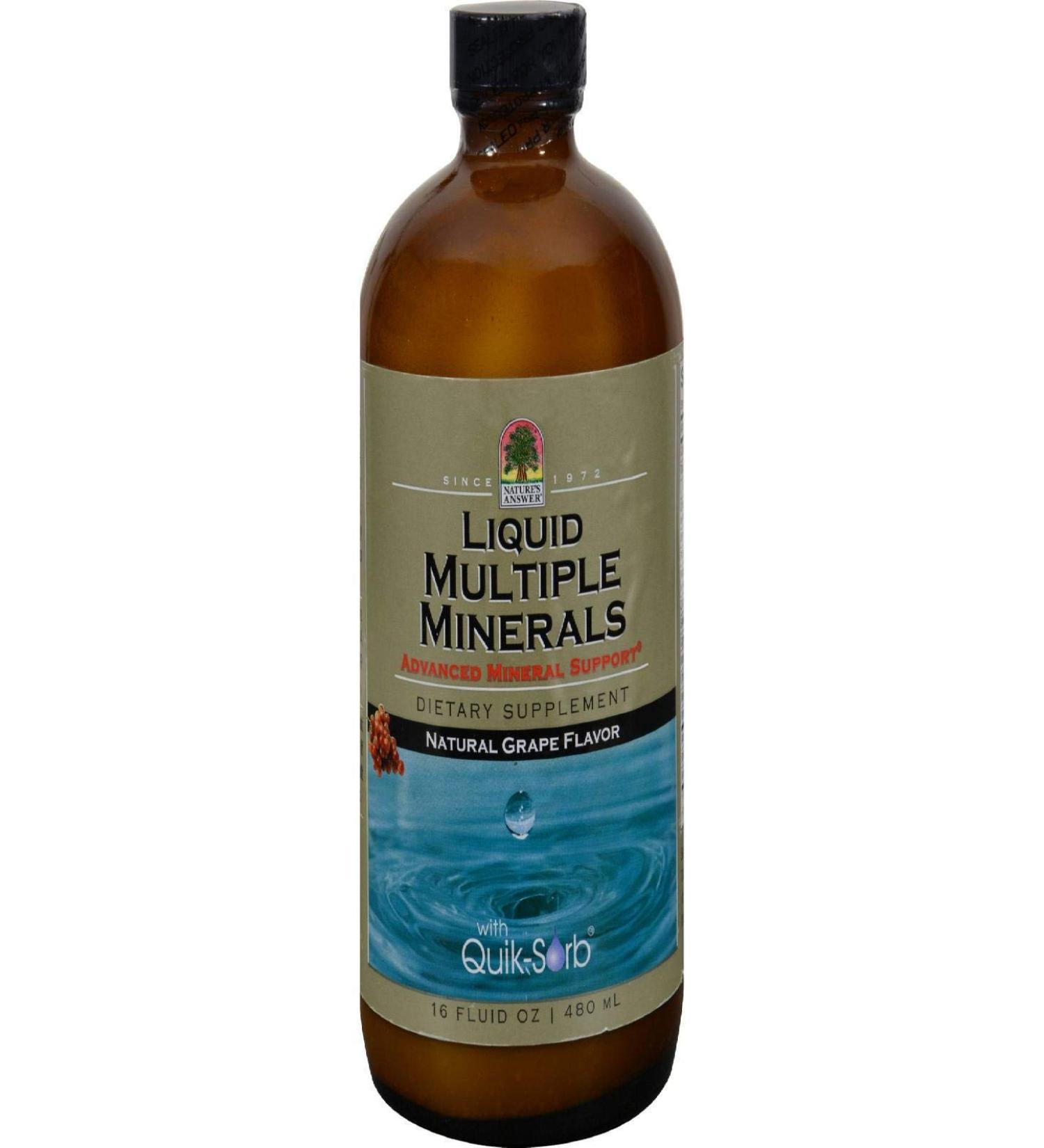 Nature's Answer Liquid Multiple Minerals - 16 oz | Essential Mineral Supplement - Buy Online on GoSupps.com