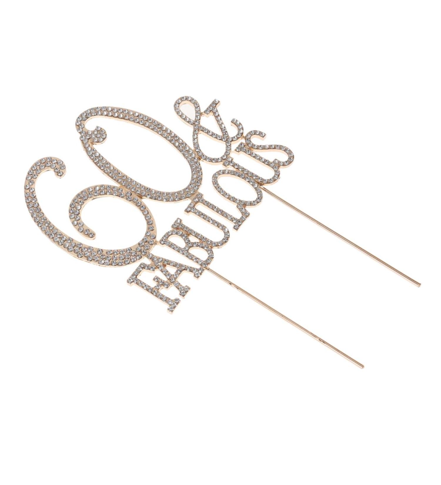 Vaguelly 60 Cupcake Appetizer Picks Birthday Cake Decor Dessert Toppers Party Food Picks Number Cake Decorations Crystal Birthday Acrylic Cake Picks Glitter Big Crown Bride Golden Size 1 - Buy Online on GoSupps.com