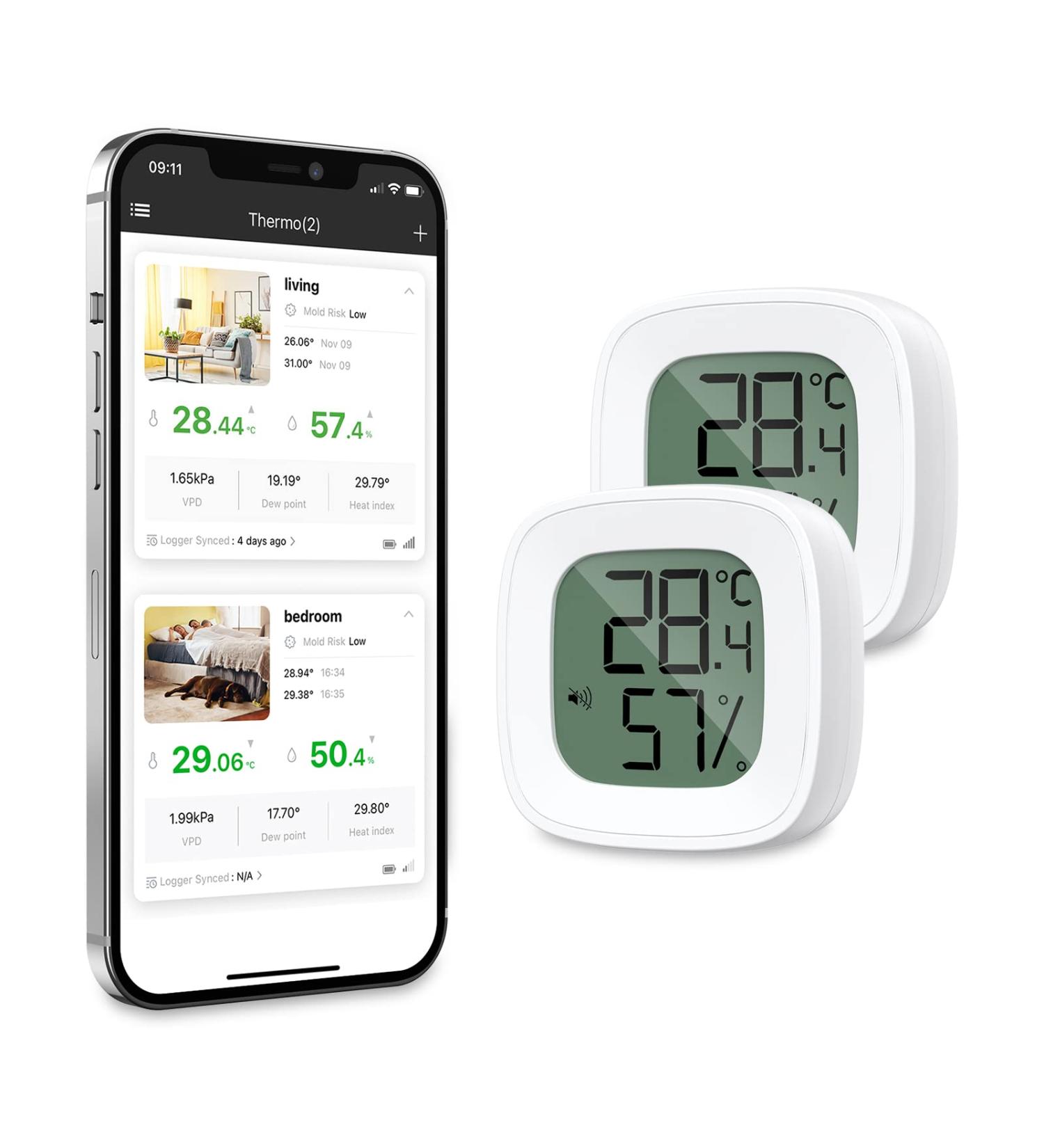 Ankilo Wireless Thermometer Hygrometer - New Bluetooth Upgrade for Accurate Indoor Climate Monitoring - Buy Online on GoSupps.com