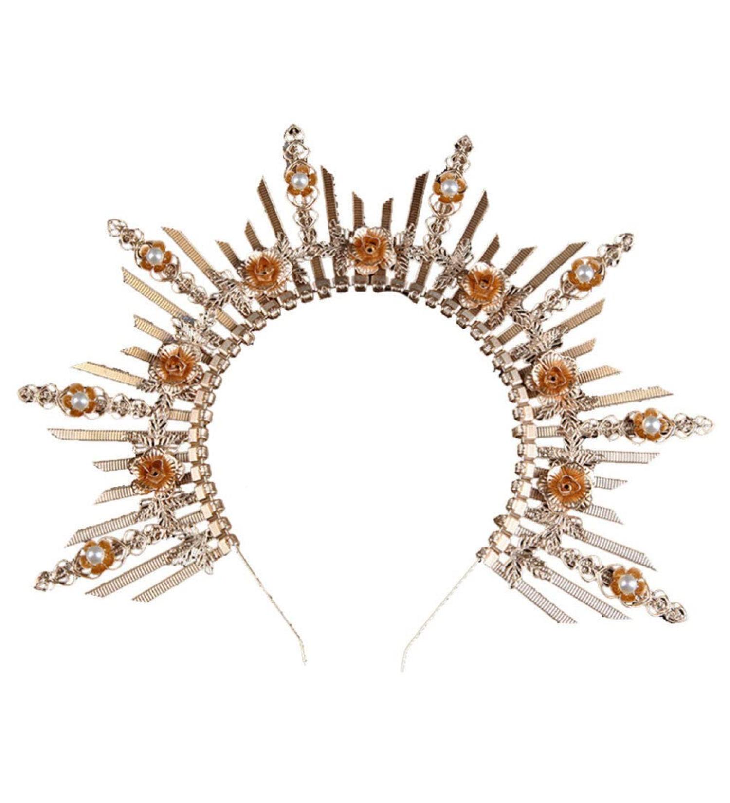 Goddess Headband Goddess Crown Headpiece Lolita Crown Headpiece Halo Headband Tiaras Spike Crown Headpiece Goddess Crowns for Women - Buy Online on GoSupps.com