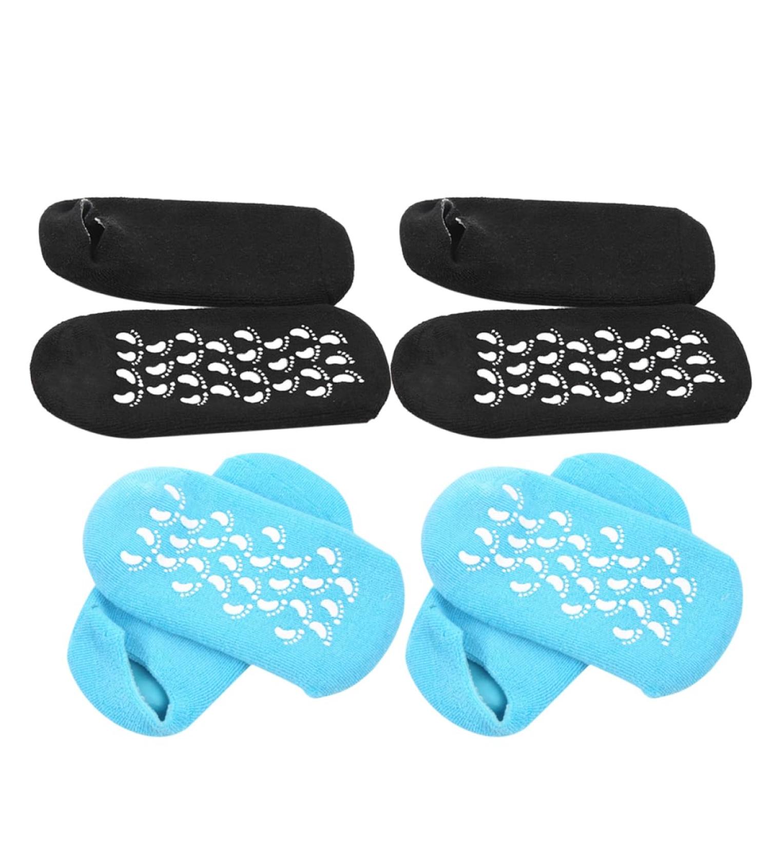 minkissy 2 Pairs Features Socks for Women Feet Moisturizing Spa Socks Spa Sock Foot Peel Calluses Socks Rough Skin Socks Moisturizer Socks Moisturizing Sock Essential Oil Miss Heel - Buy Online on GoSupps.com