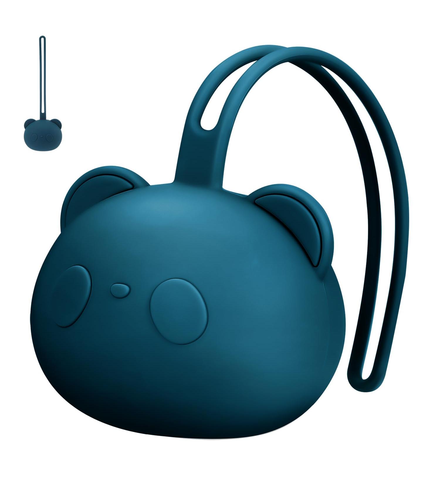 Airfish Silicone Pacifier Box | BPA-Free Baby Bear Pacifier Bag for Travel | Navy Blue Pacifier Holder | Safe Storage for Girls - Buy Online on GoSupps.com